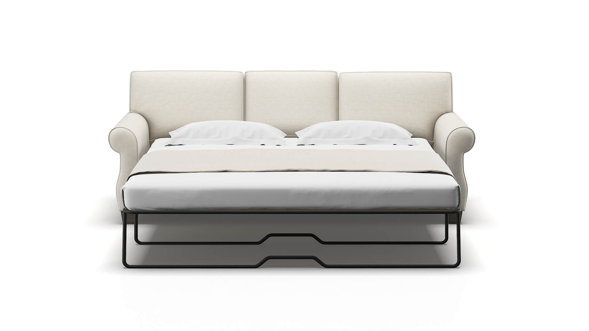 Rome Venus Cream Sofa Sleeper Espresso legs 1