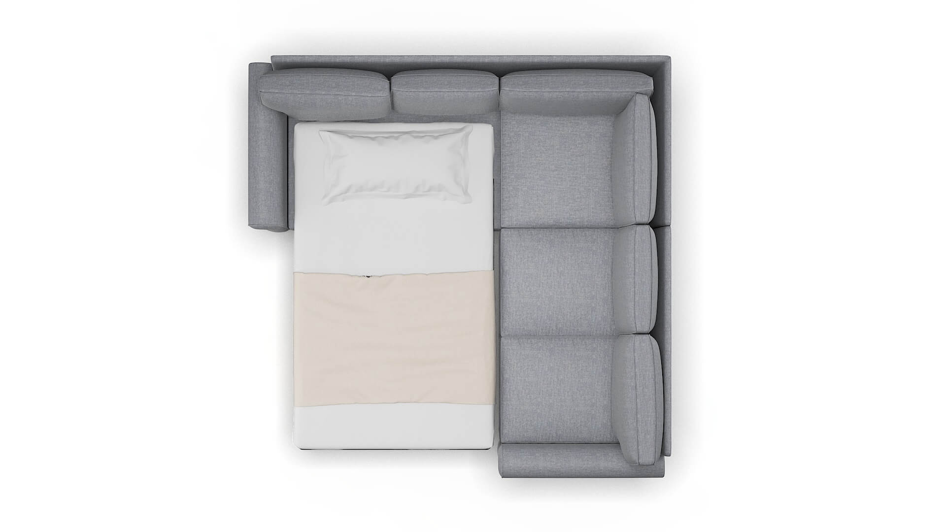 Rome Venus Mist Sectional Sleeper Espresso legs 3