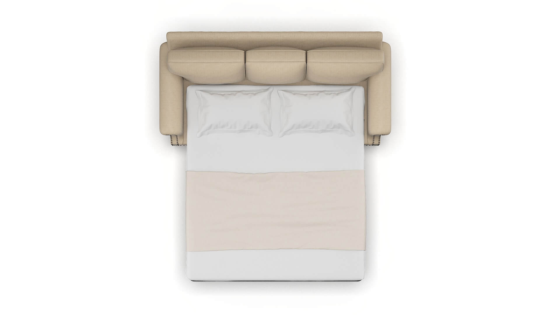 Rotterdam Avenger Burlap Sofa Sleeper Espresso legs 3