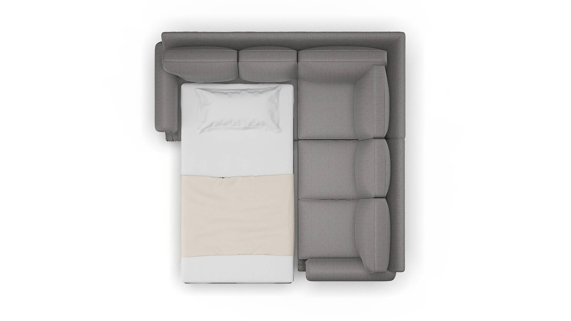 Rotterdam Avenger Zinc Sectional Sleeper Espresso legs 3