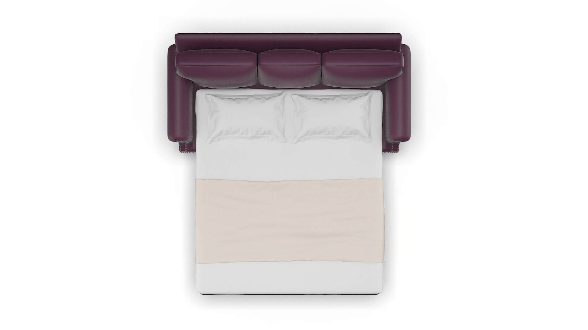 Rotterdam Bella Aubergine Sofa Sleeper Espresso legs 3