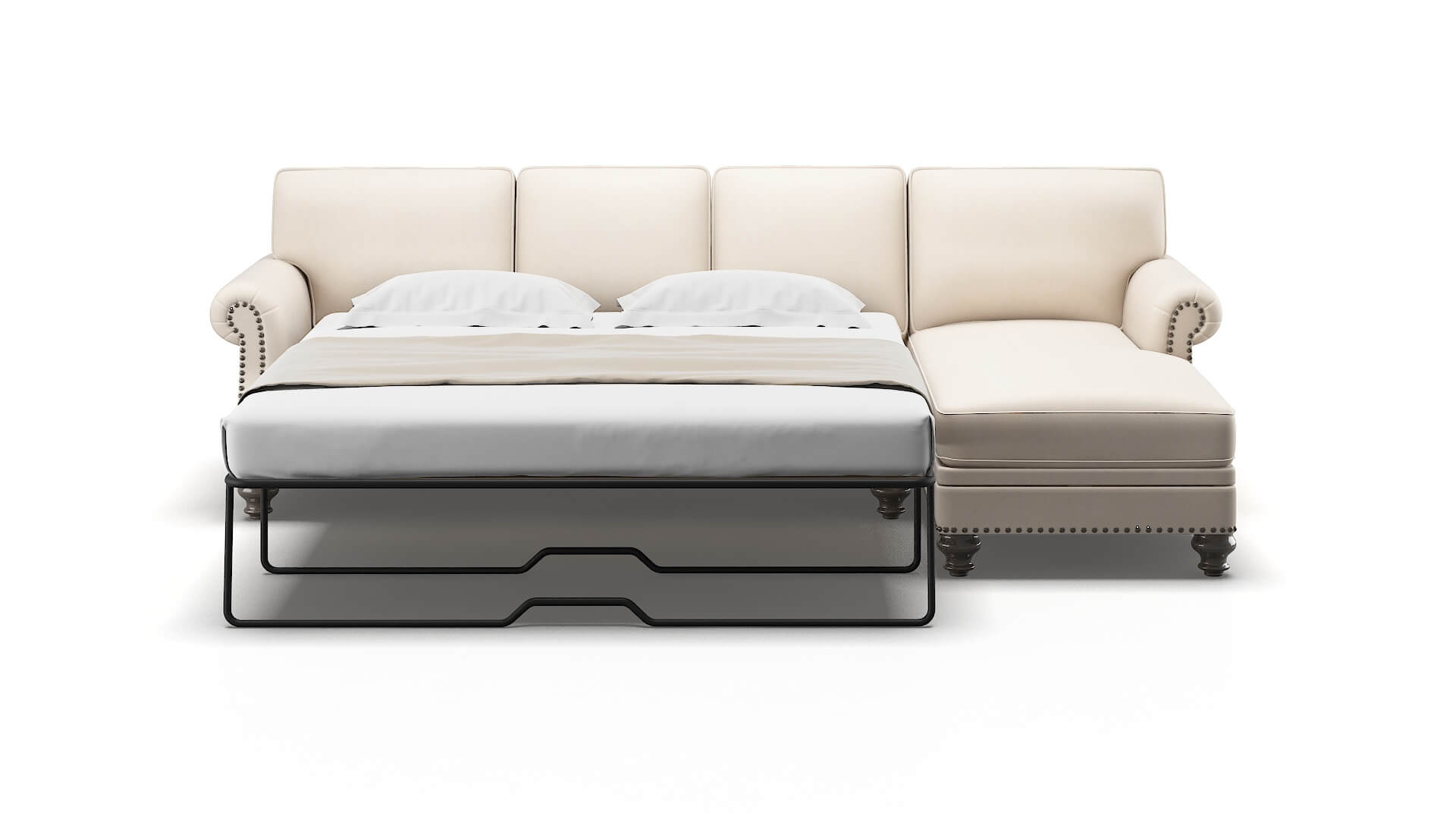 Rotterdam Bella Buckwheat Panel Sleeper Espresso legs 1