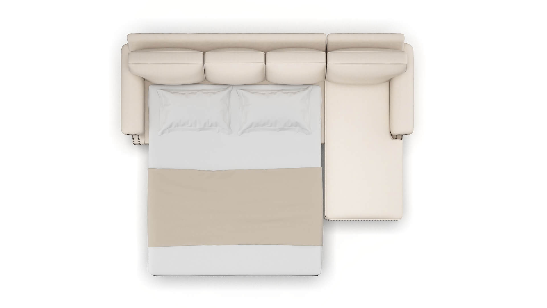 Rotterdam Bella Buckwheat Panel Sleeper Espresso legs 3