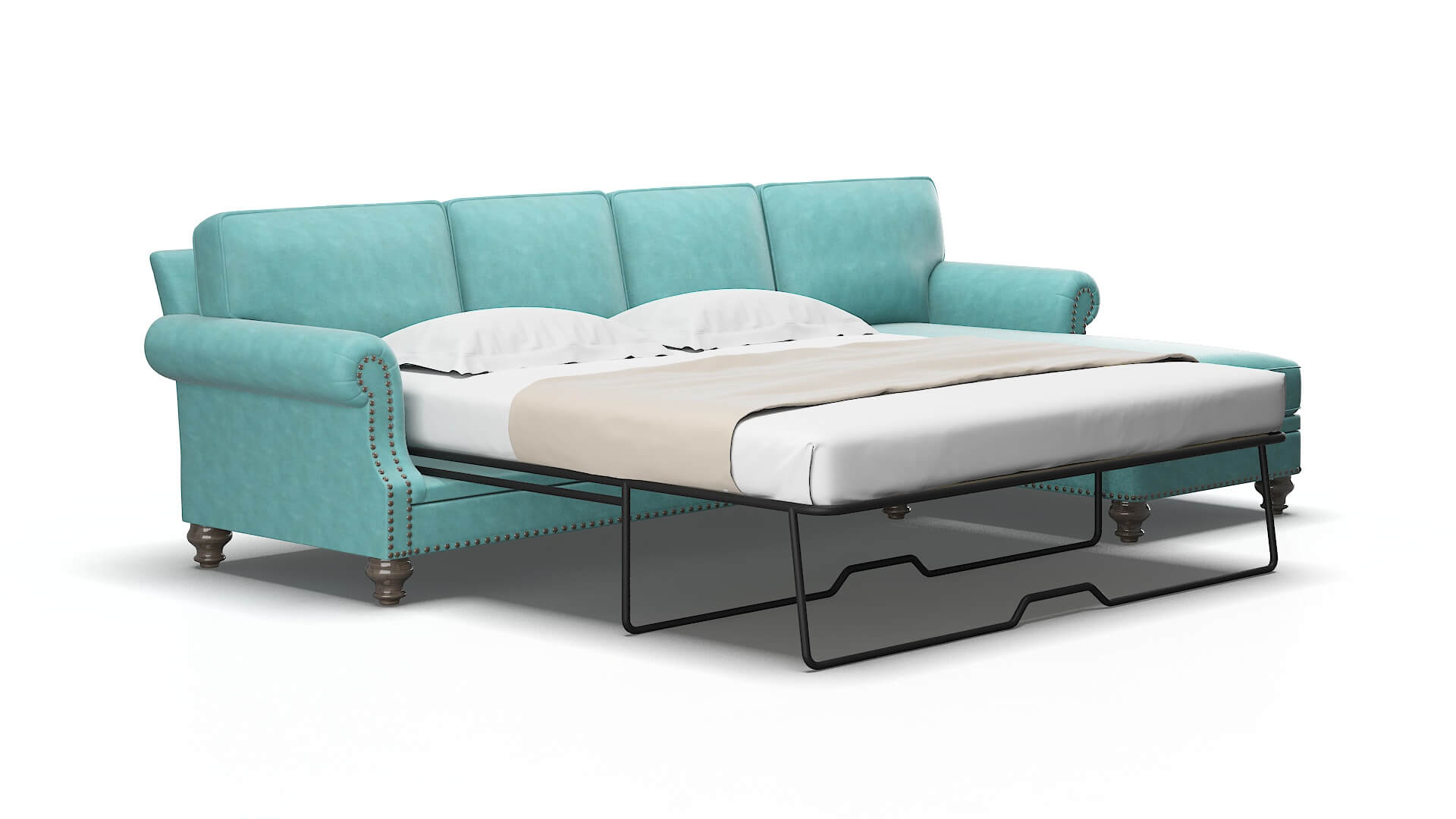 Rotterdam Bella caribbean Panel sleeper Espresso Legs  2