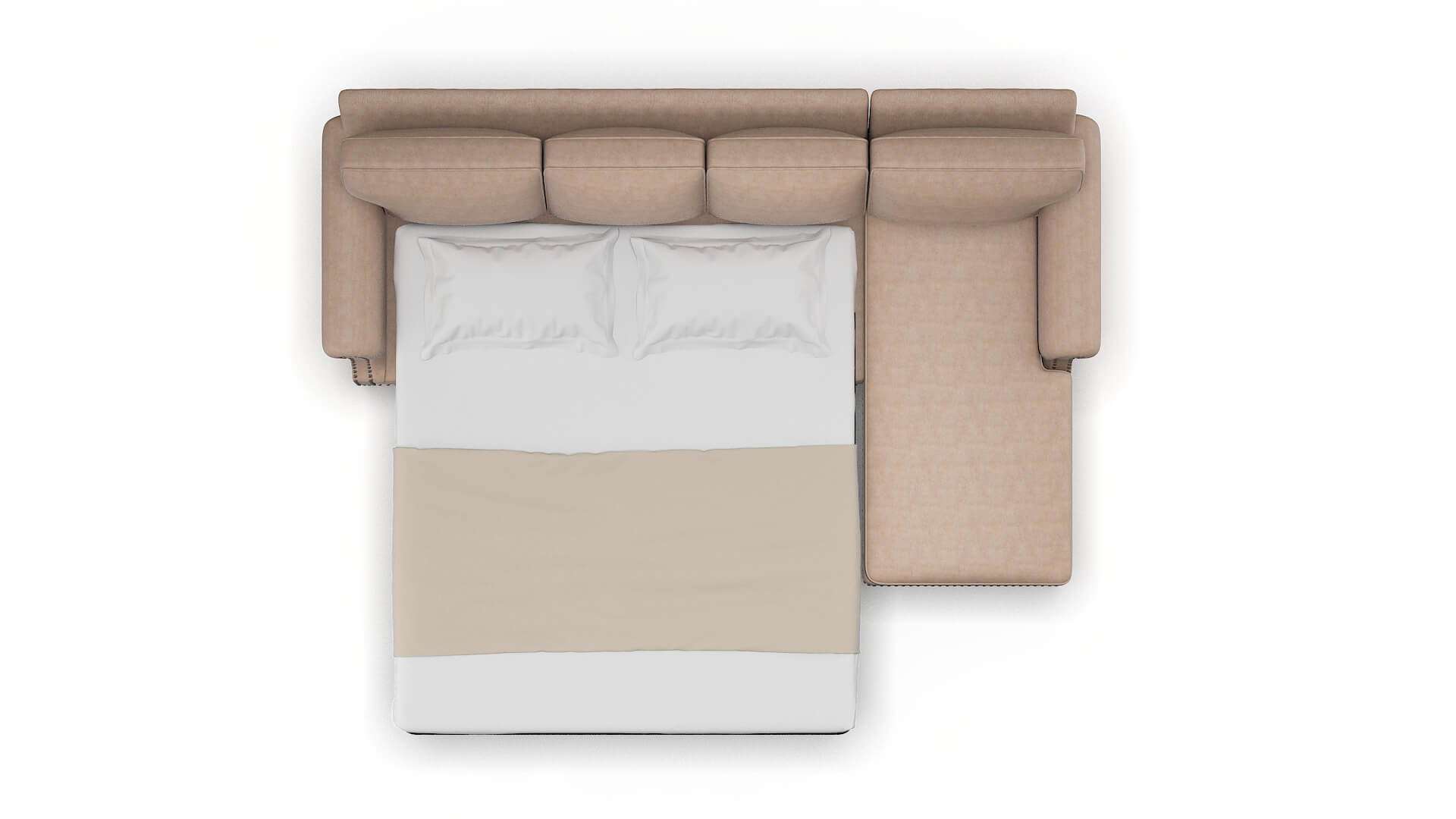 Rotterdam Bella Pewter Panel Sleeper Espresso legs 3