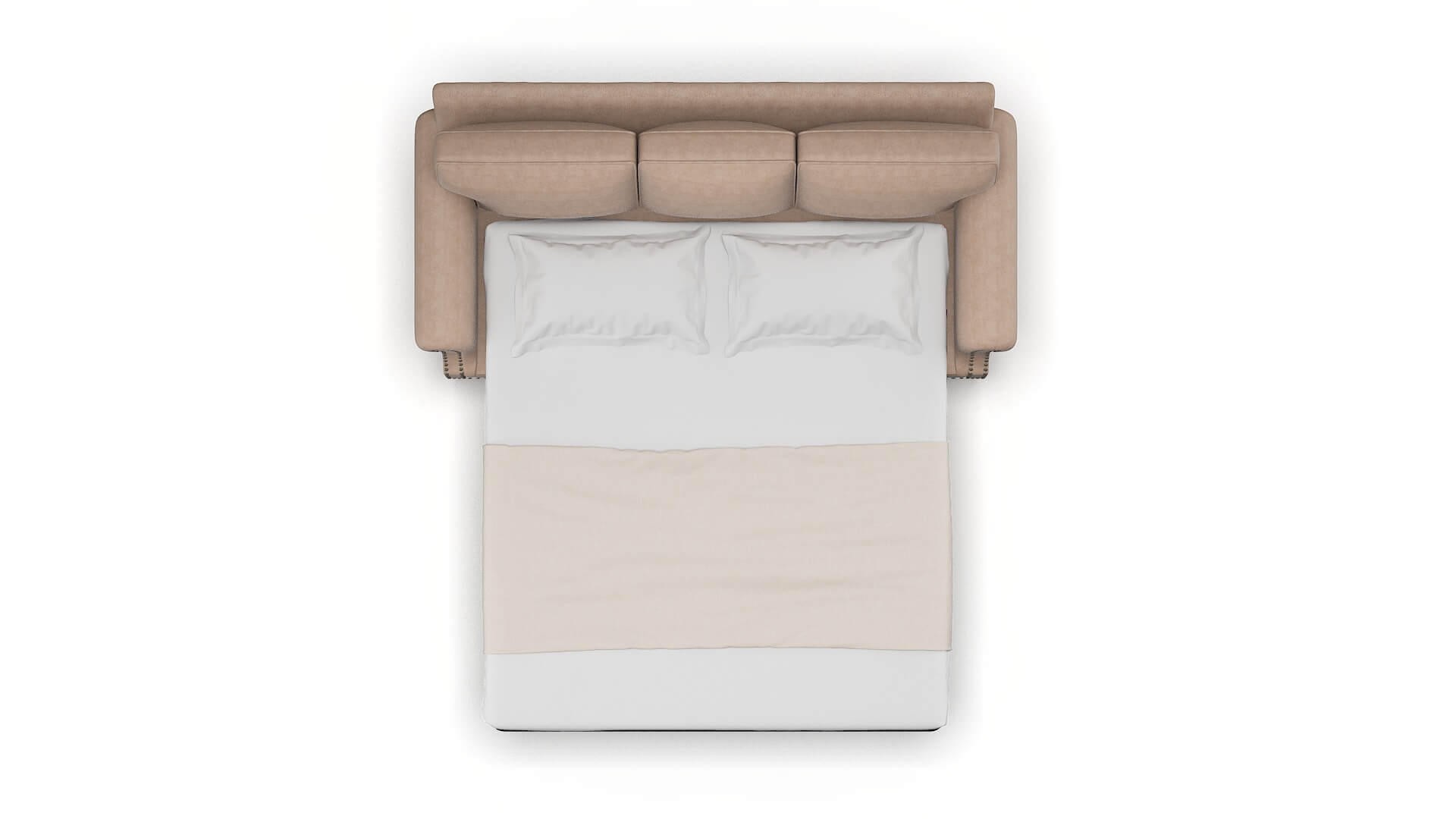 Rotterdam Bella Pewter Sofa Sleeper Espresso legs 3