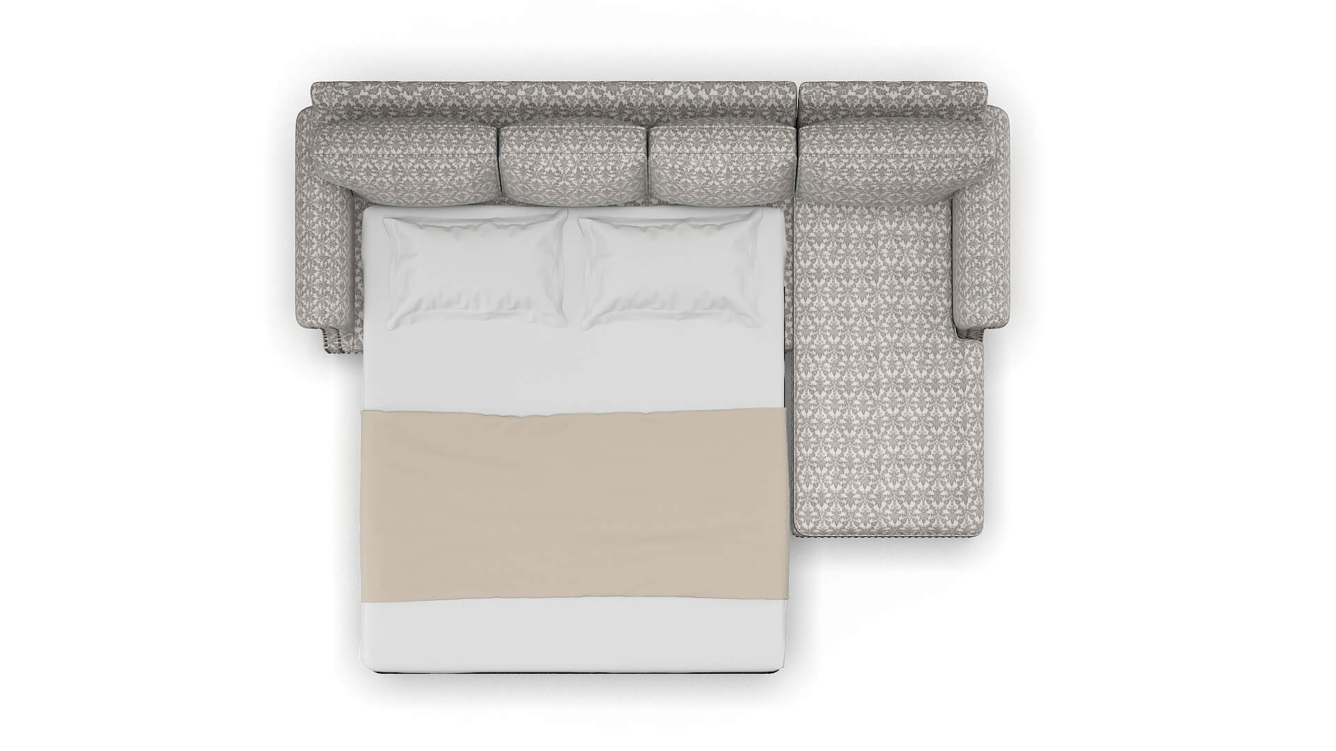 Rotterdam Bergamo Dove Panel Sleeper Espresso legs 3