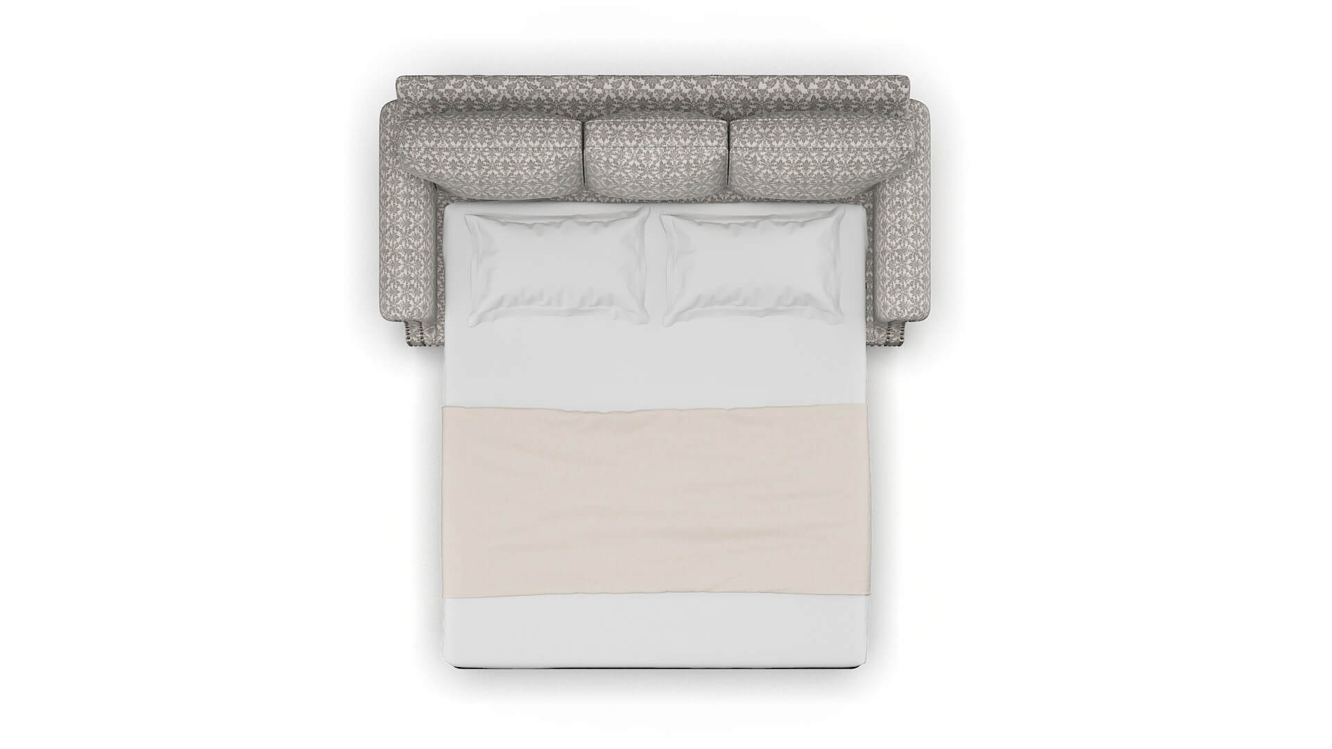 Rotterdam Bergamo Dove Sofa Sleeper Espresso legs 3