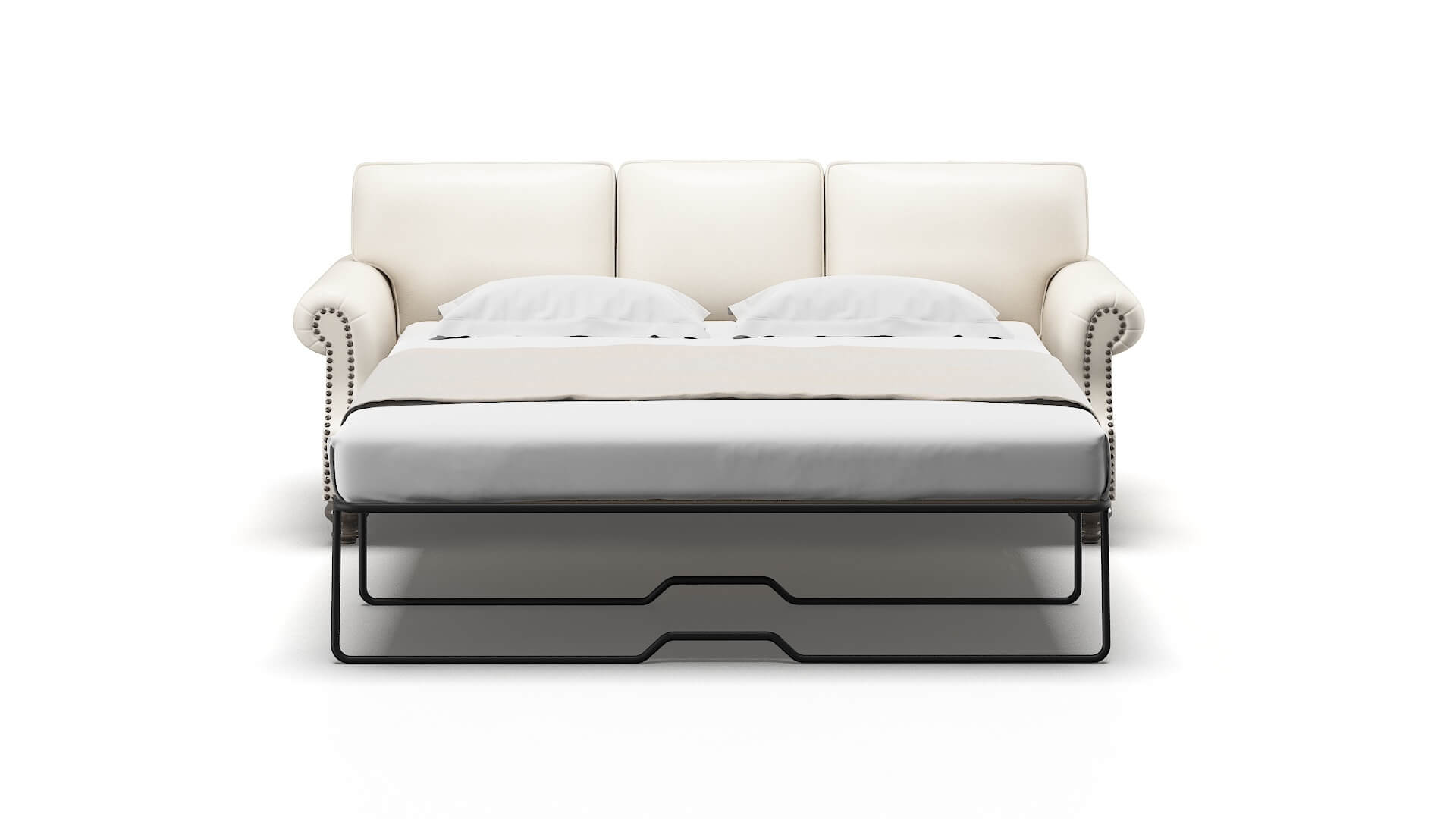 Rotterdam Blanche Milky Sofa Sleeper Espresso legs 1