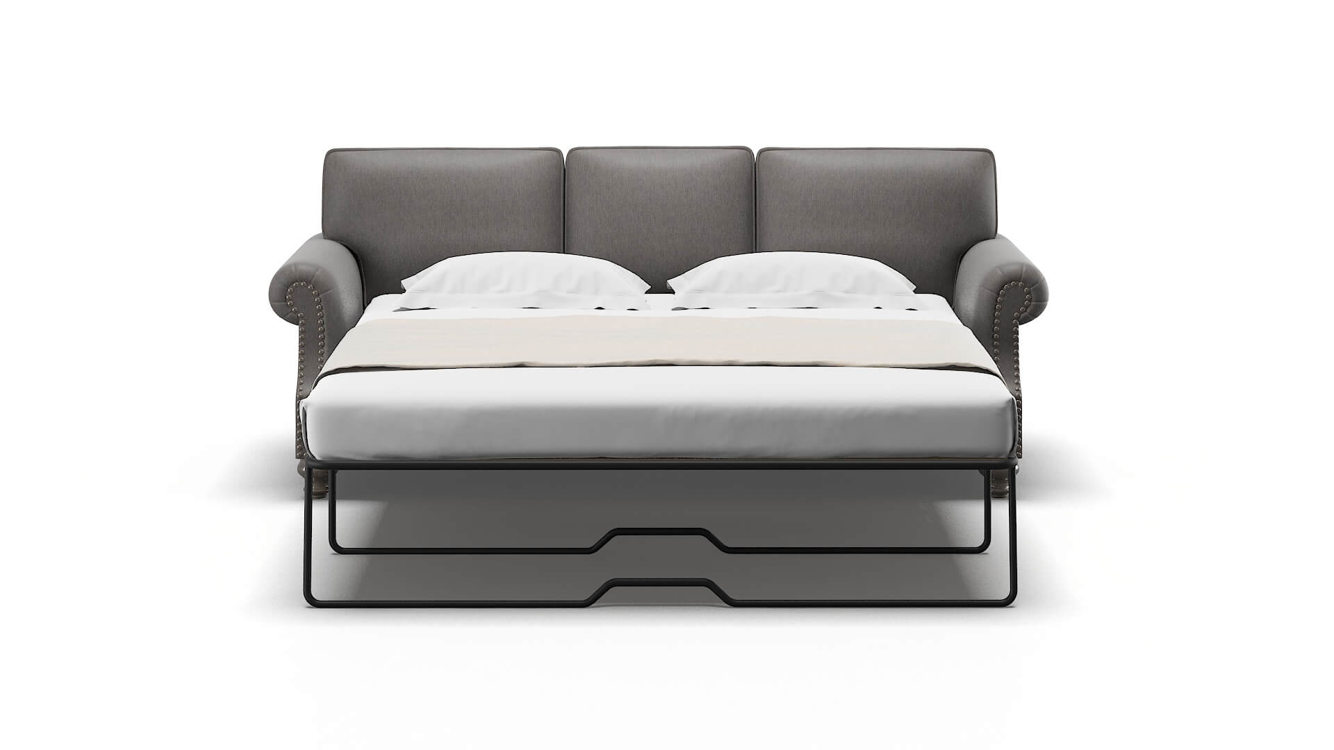 Rotterdam Cosmo Charcoal Sofa Sleeper Espresso legs 1