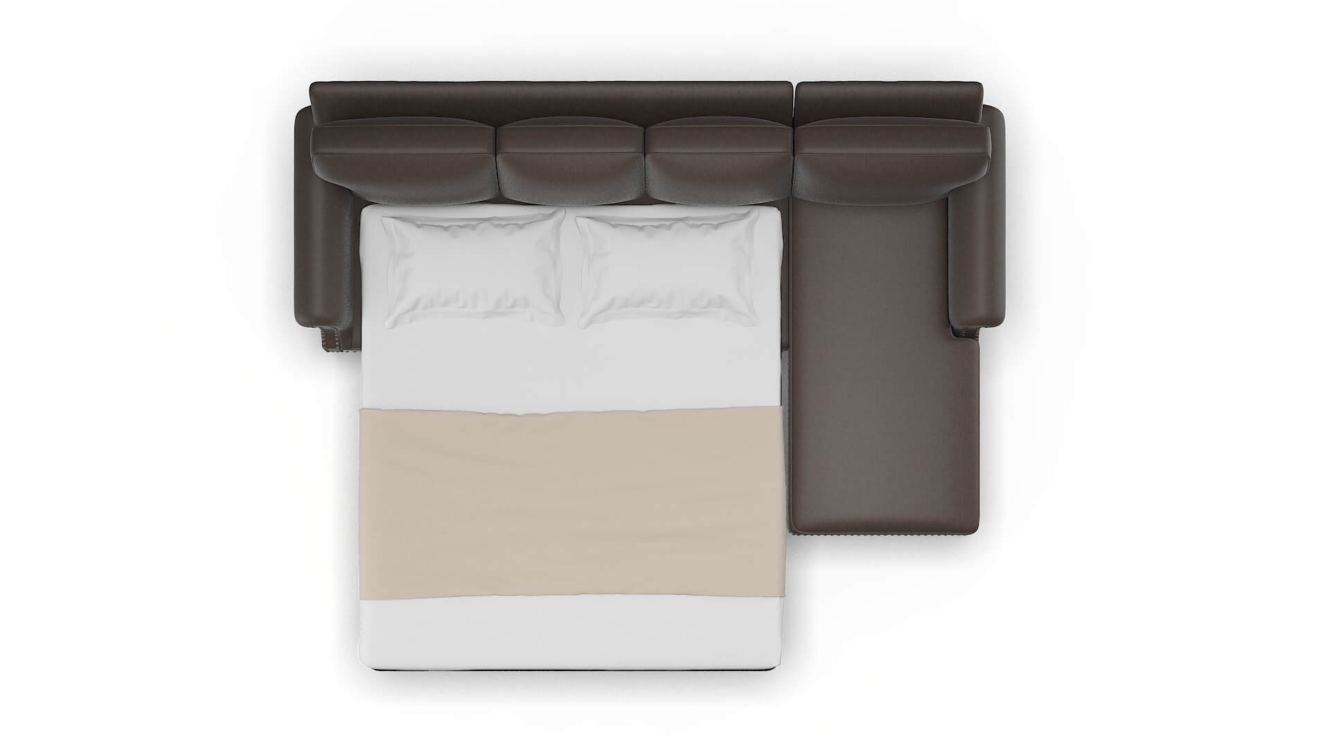 Rotterdam Cosmo Chocolate Panel Sleeper Espresso legs 3