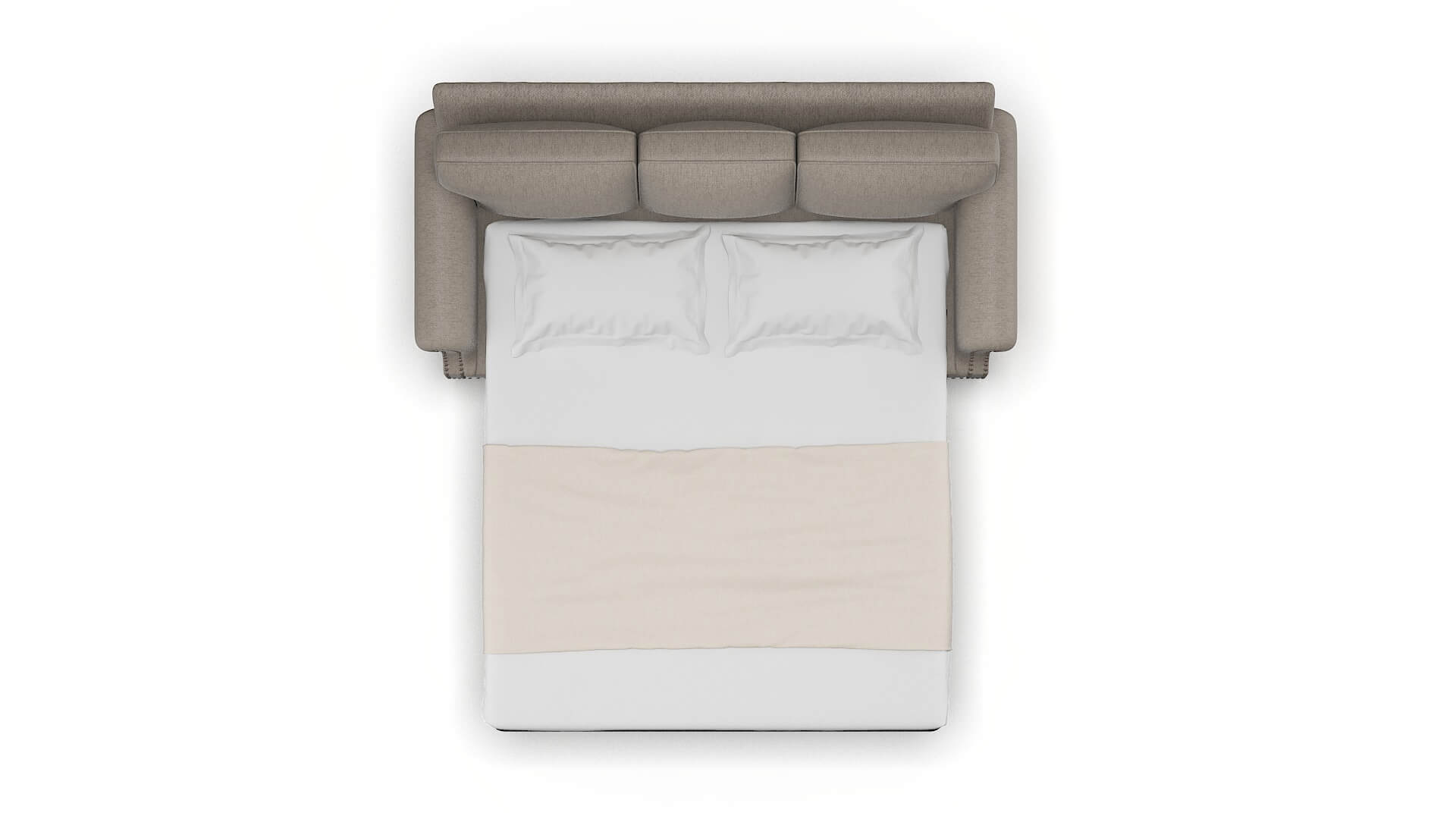 Rotterdam Cosmo Taupe Sofa Sleeper Espresso legs 3