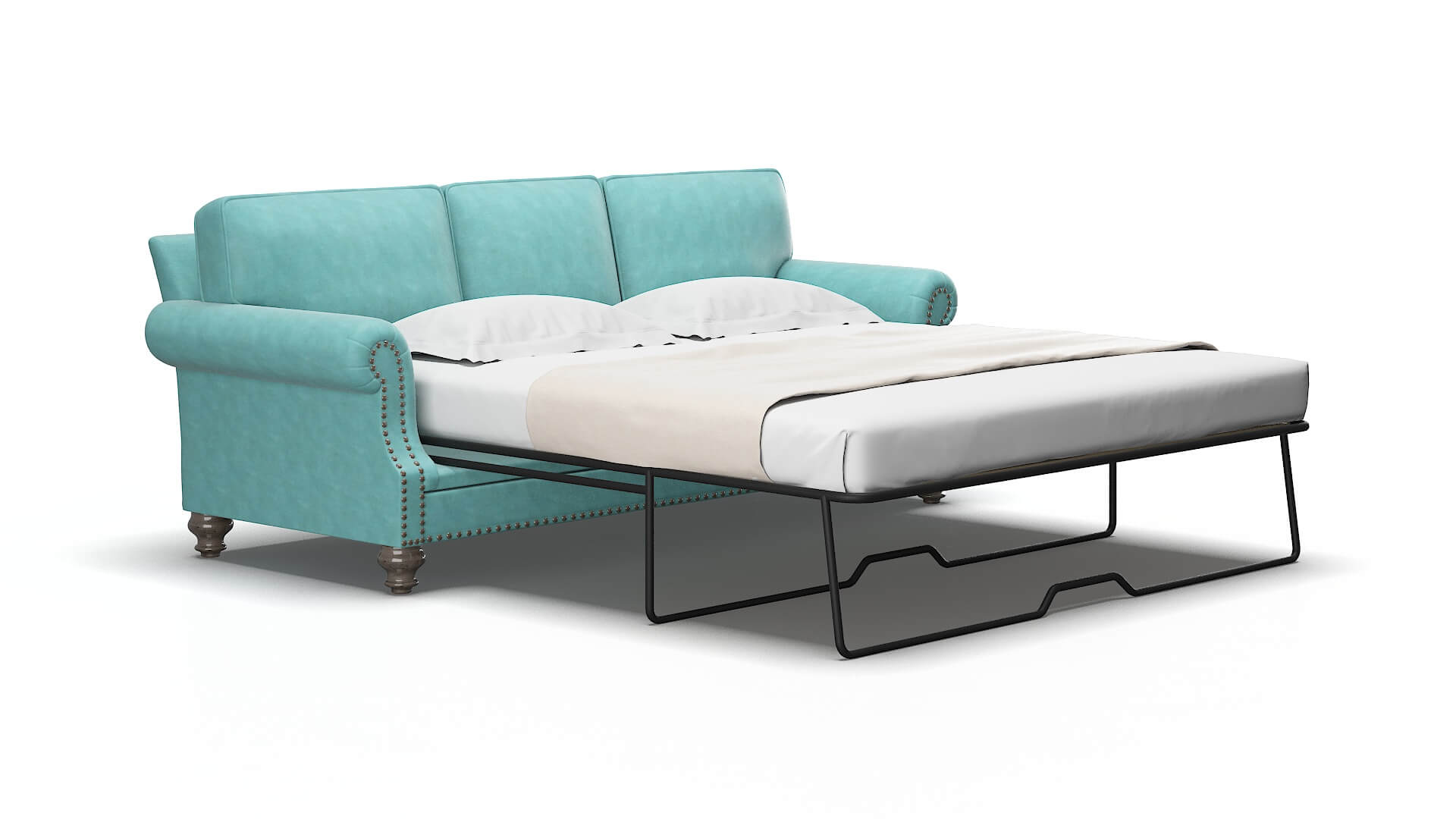 Rotterdam Curious turquoise Sofa sleeper Espresso Legs  2