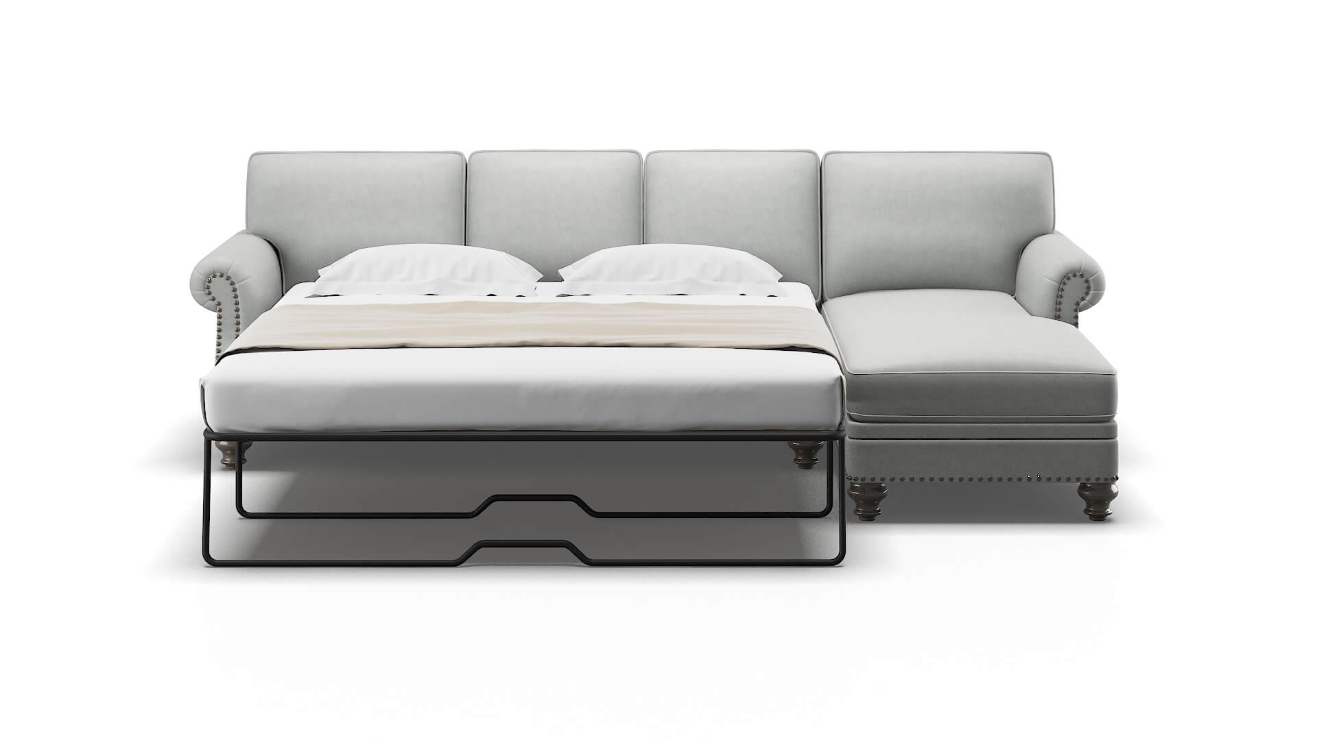 Rotterdam Dawson Platinum Panel Sleeper Espresso legs 1