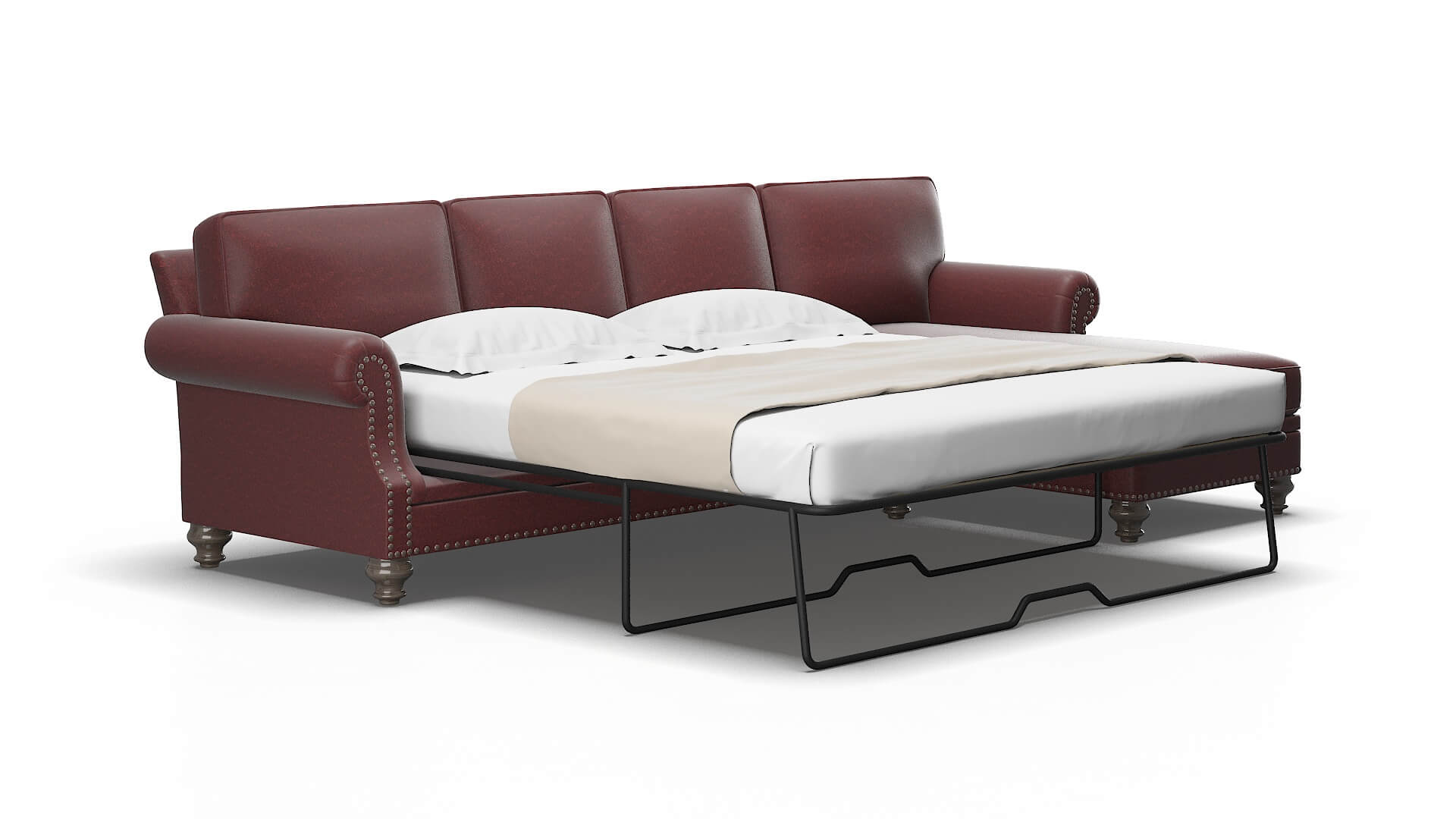 Rotterdam Derby Berry Panel Sleeper Espresso legs 2