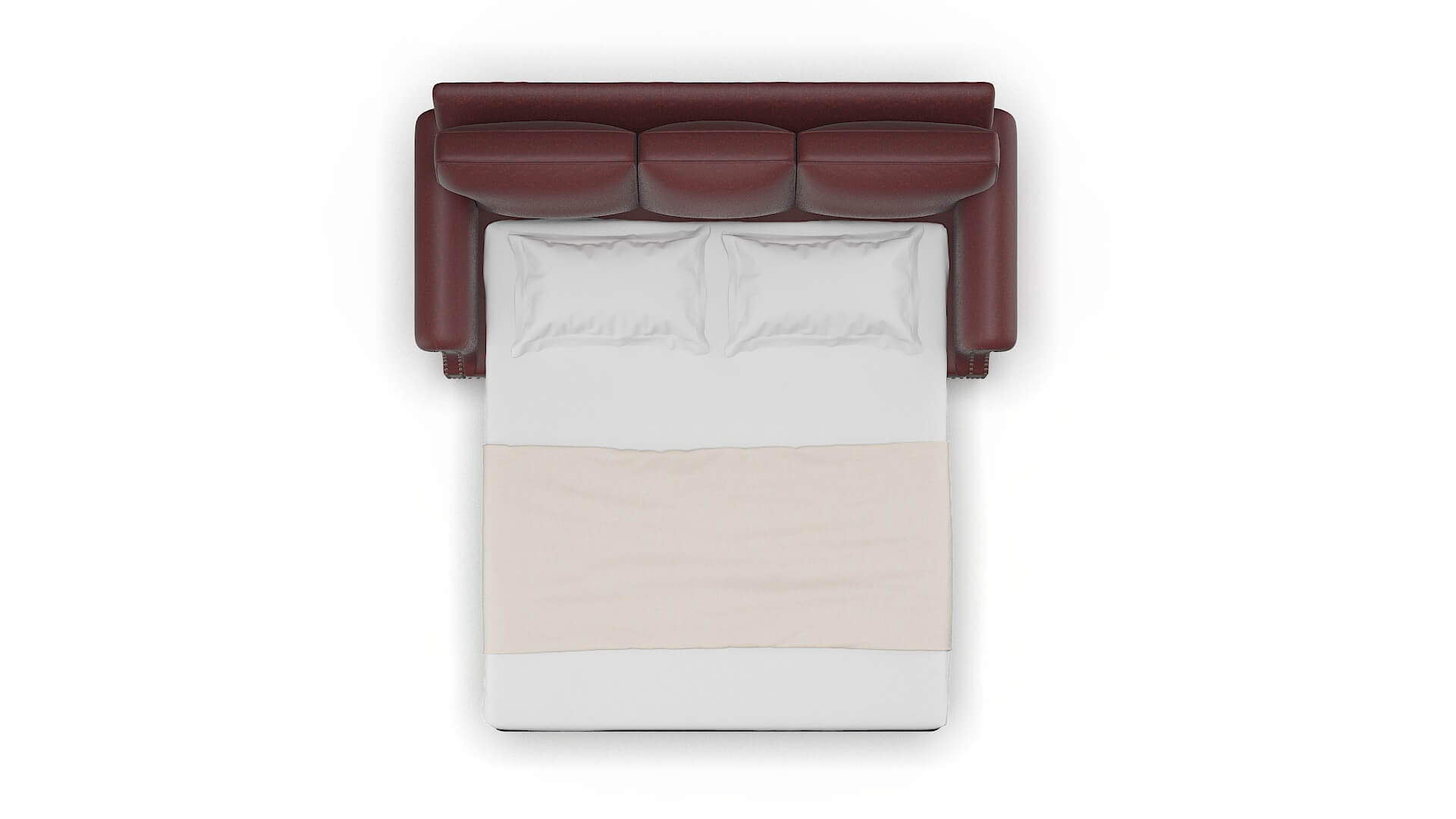 Rotterdam Derby Berry Sofa Sleeper Espresso legs 3