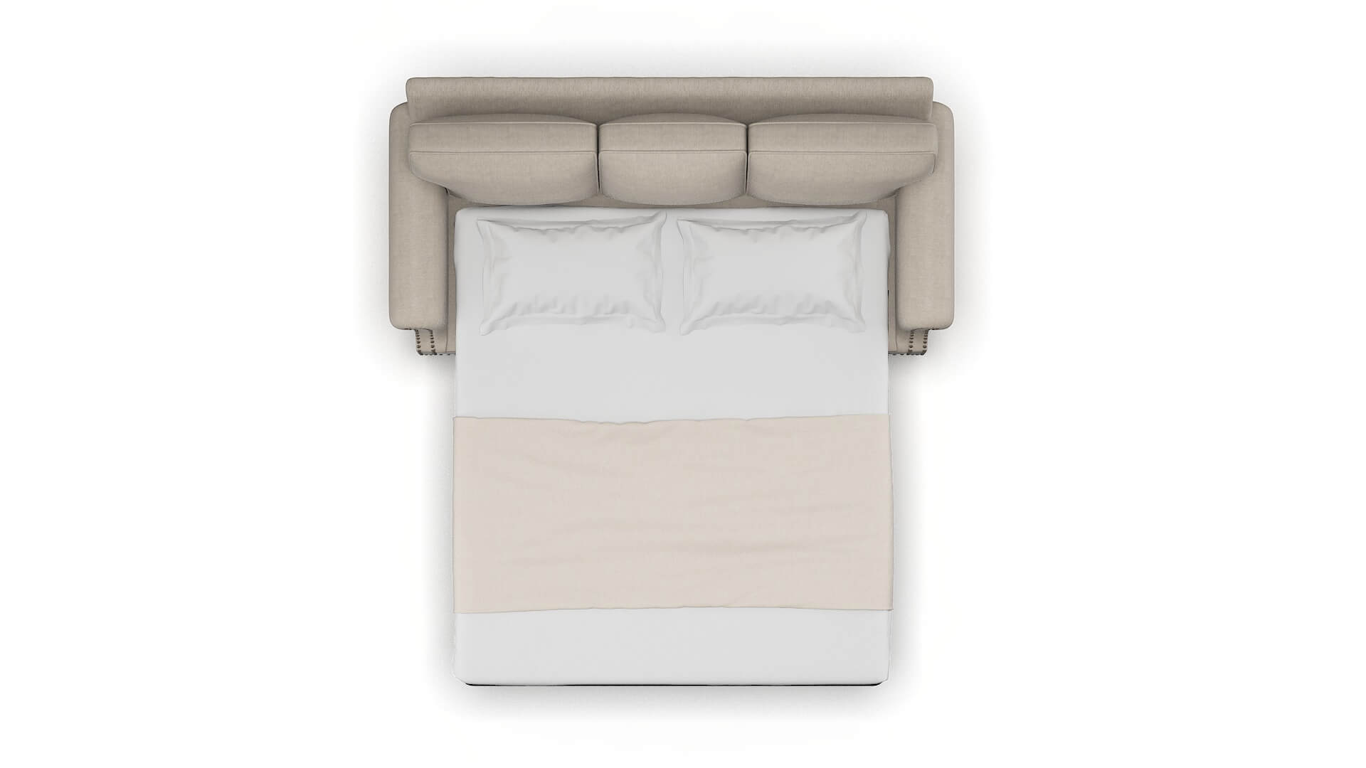 Rotterdam Derby Linen Sofa Sleeper Espresso legs 3