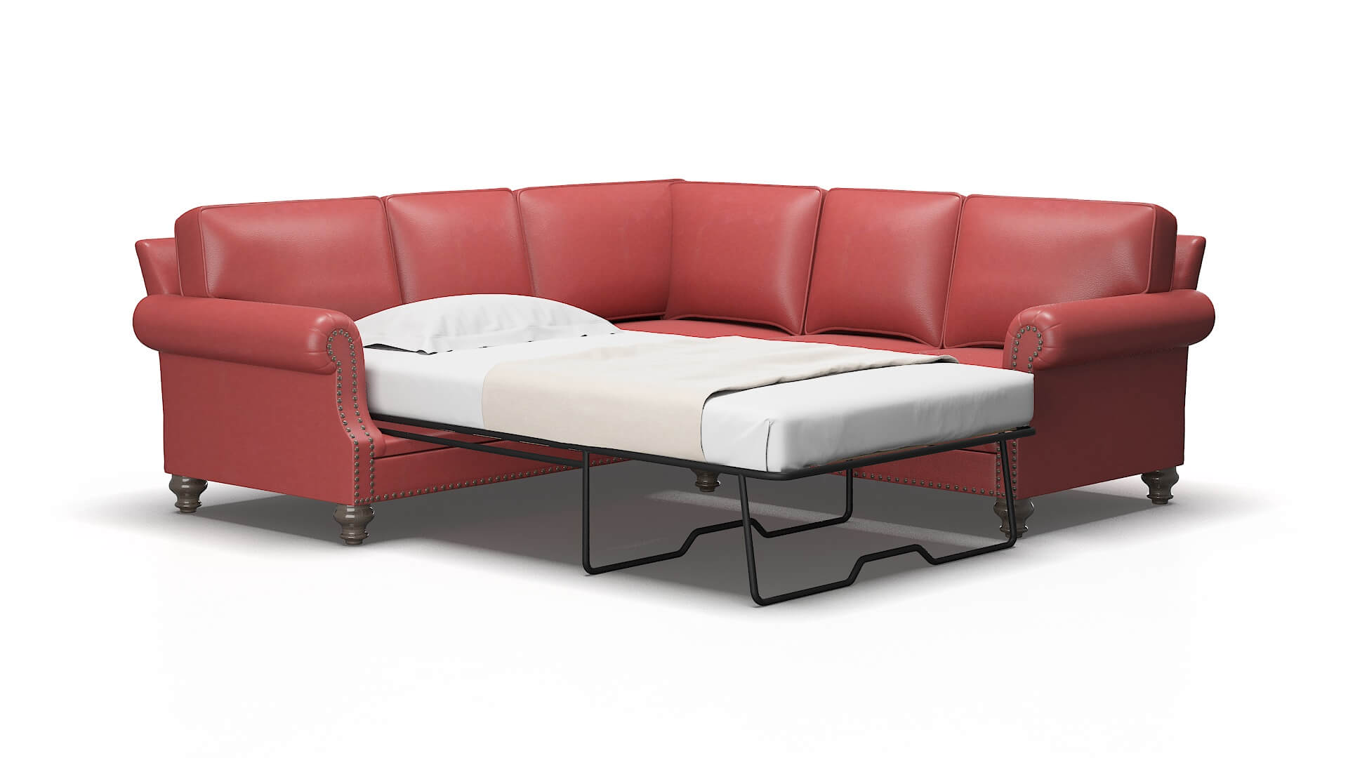 Rotterdam Dillion cordovan Sectional sleeper Espresso Legs  2