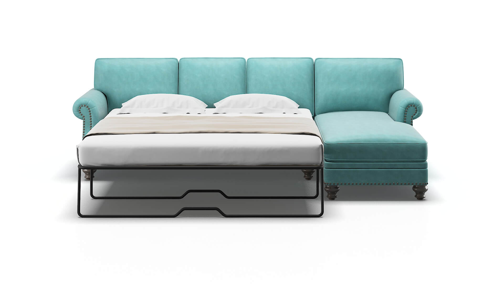 Rotterdam Dream_d French_blue Panel Sleeper Espresso legs 1