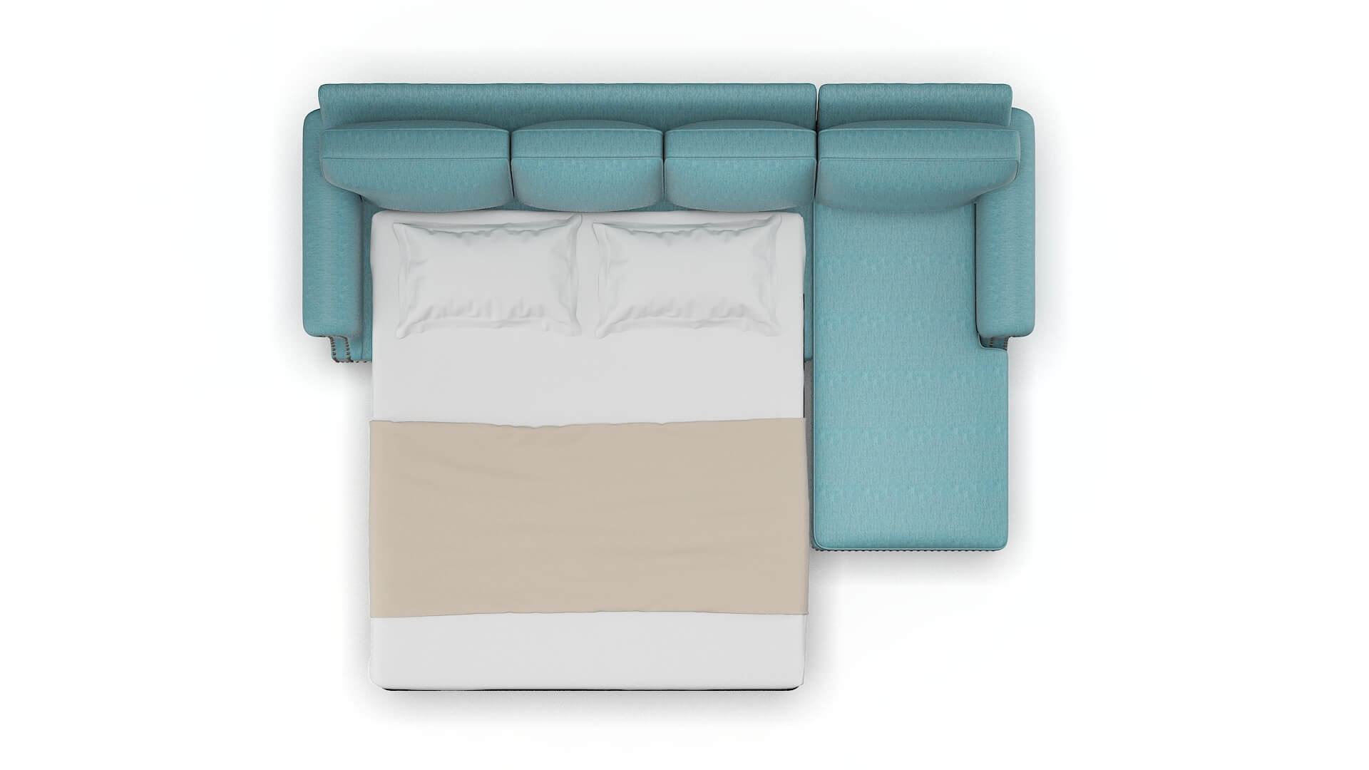 Rotterdam Dream_d Peacock Panel Sleeper Espresso legs 3