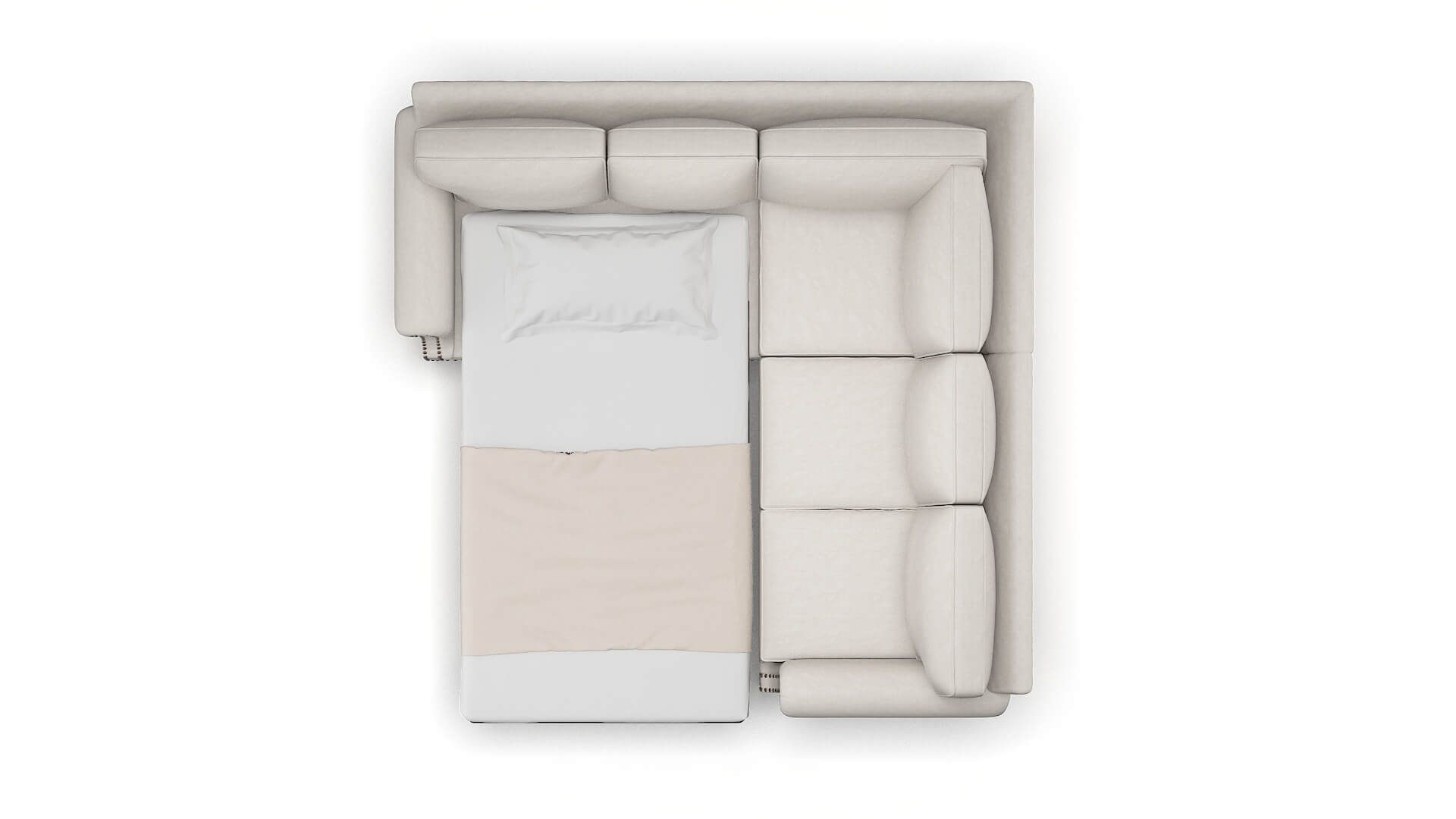 Rotterdam Dream_d Stone Sectional Sleeper Espresso legs 3