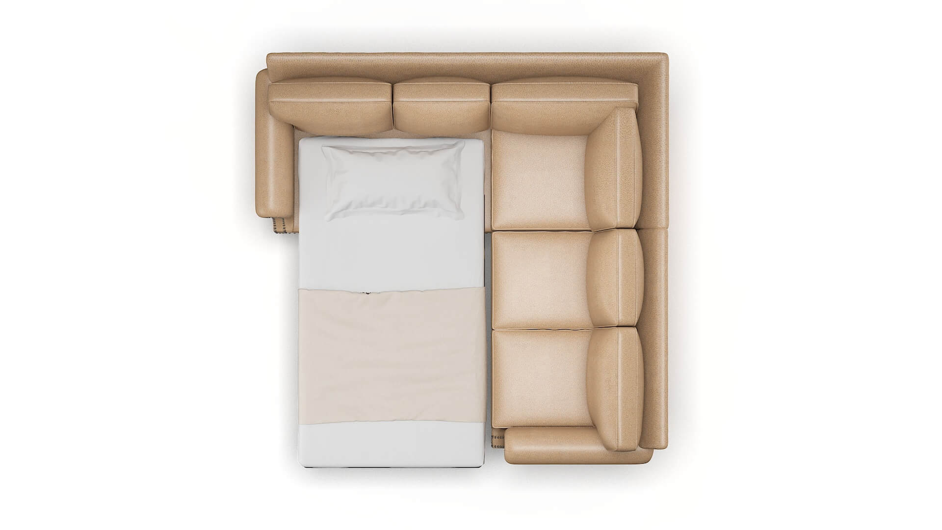 Rotterdam Ford Dune Sectional Sleeper Espresso legs 3