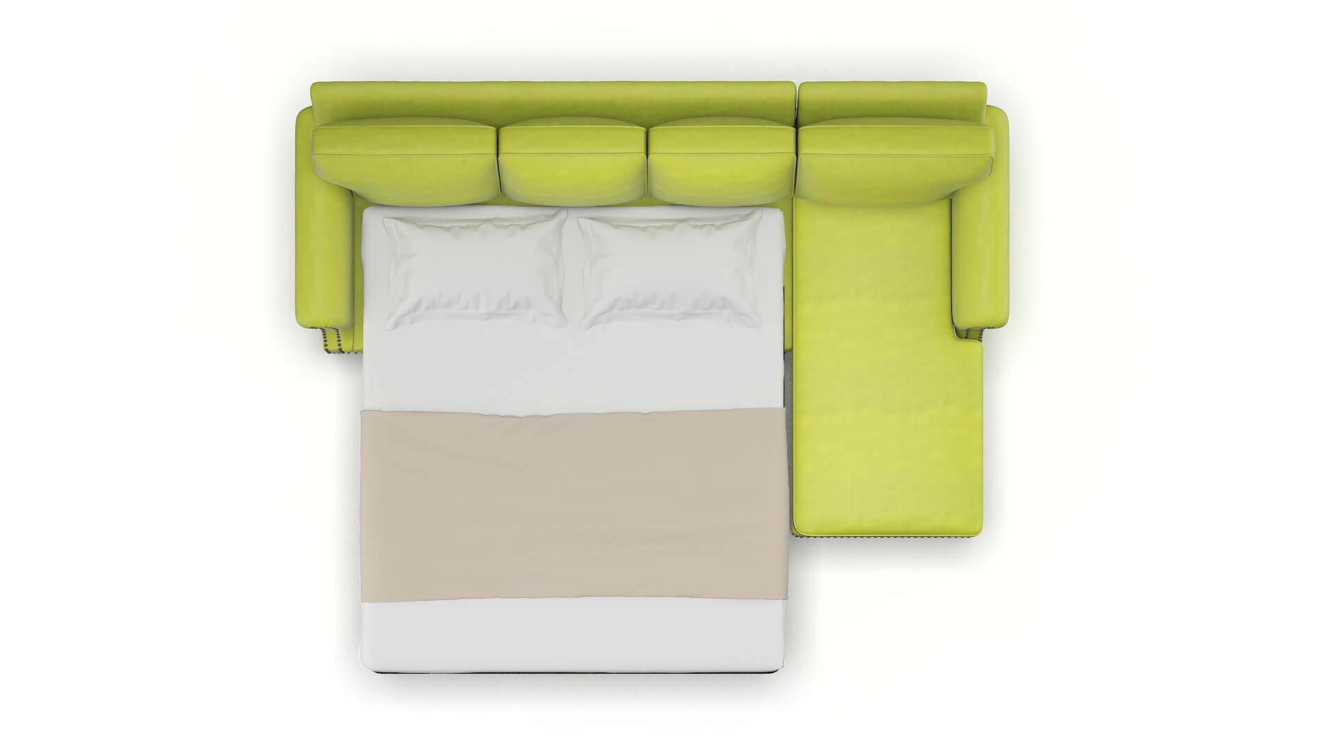 Rotterdam Hathaway Apple Panel Sleeper Espresso legs 3