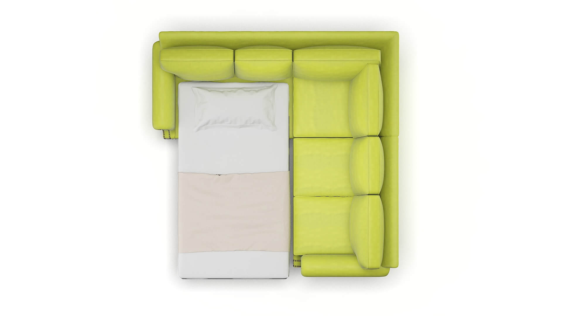 Rotterdam Hathaway Apple Sectional Sleeper Espresso legs 3