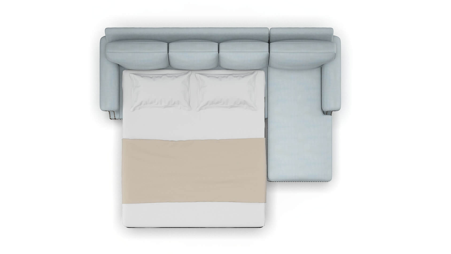 Rotterdam Hathaway Aqua Panel Sleeper Espresso legs 3