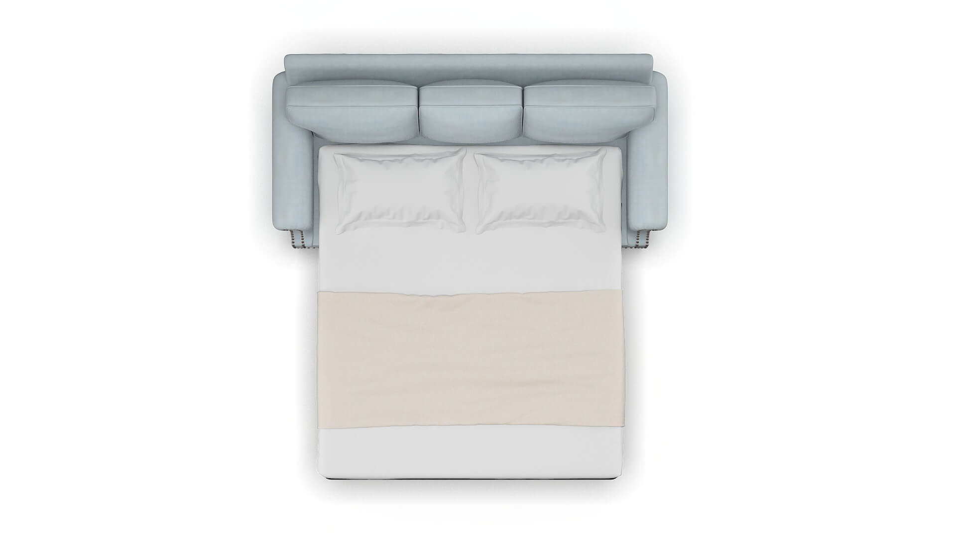 Rotterdam Hathaway Aqua Sofa Sleeper Espresso legs 3