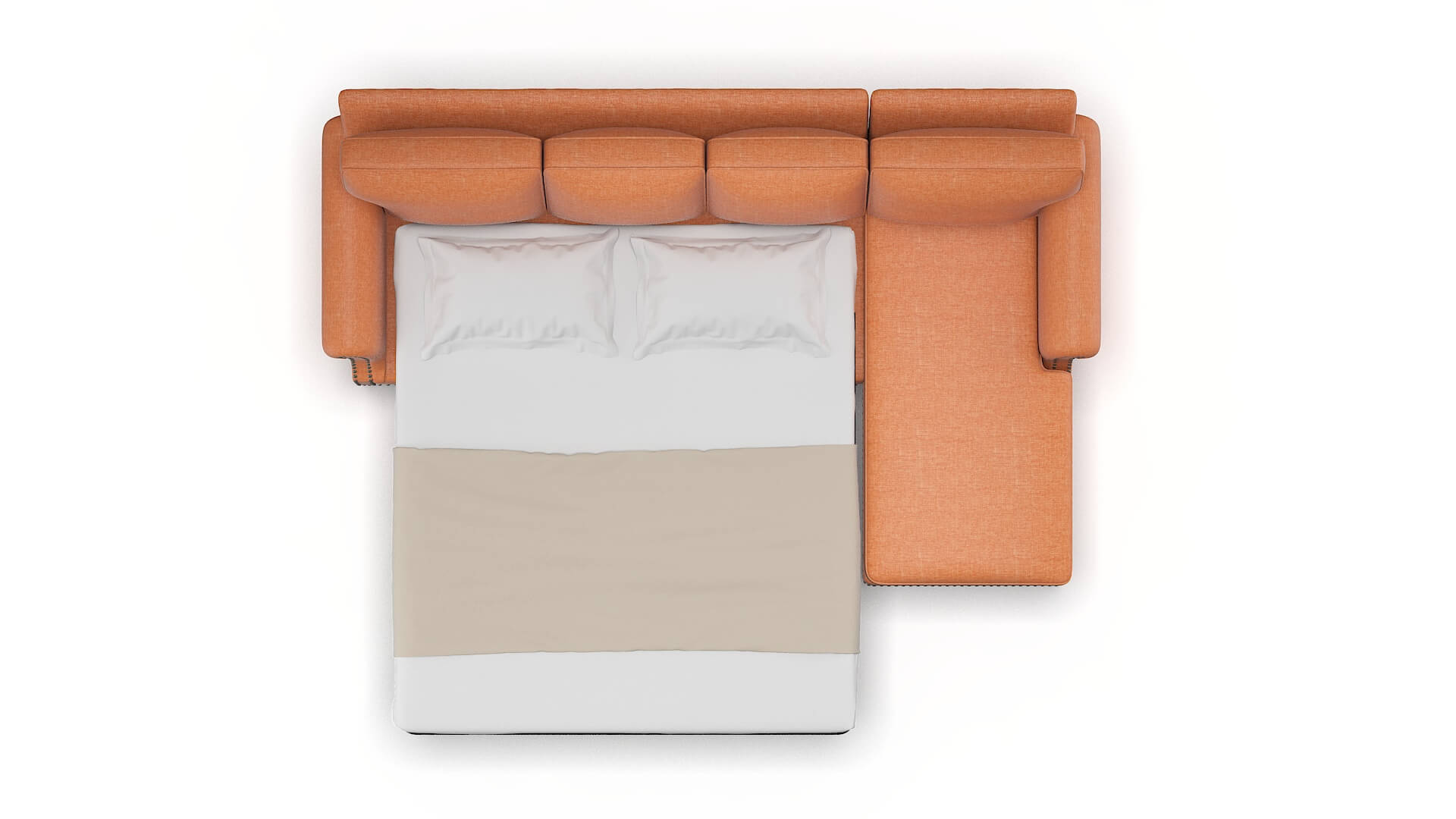 Rotterdam Hepburn Appricot Panel Sleeper Espresso legs 3