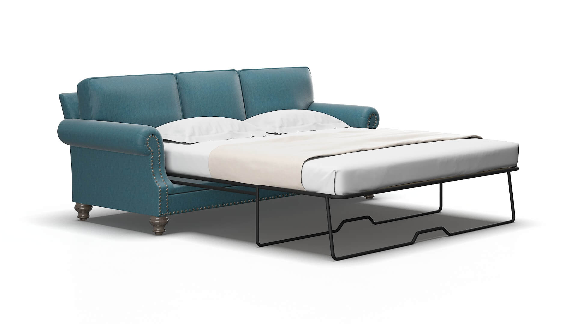 Rotterdam Hepburn teal Sofa sleeper Espresso Legs  2