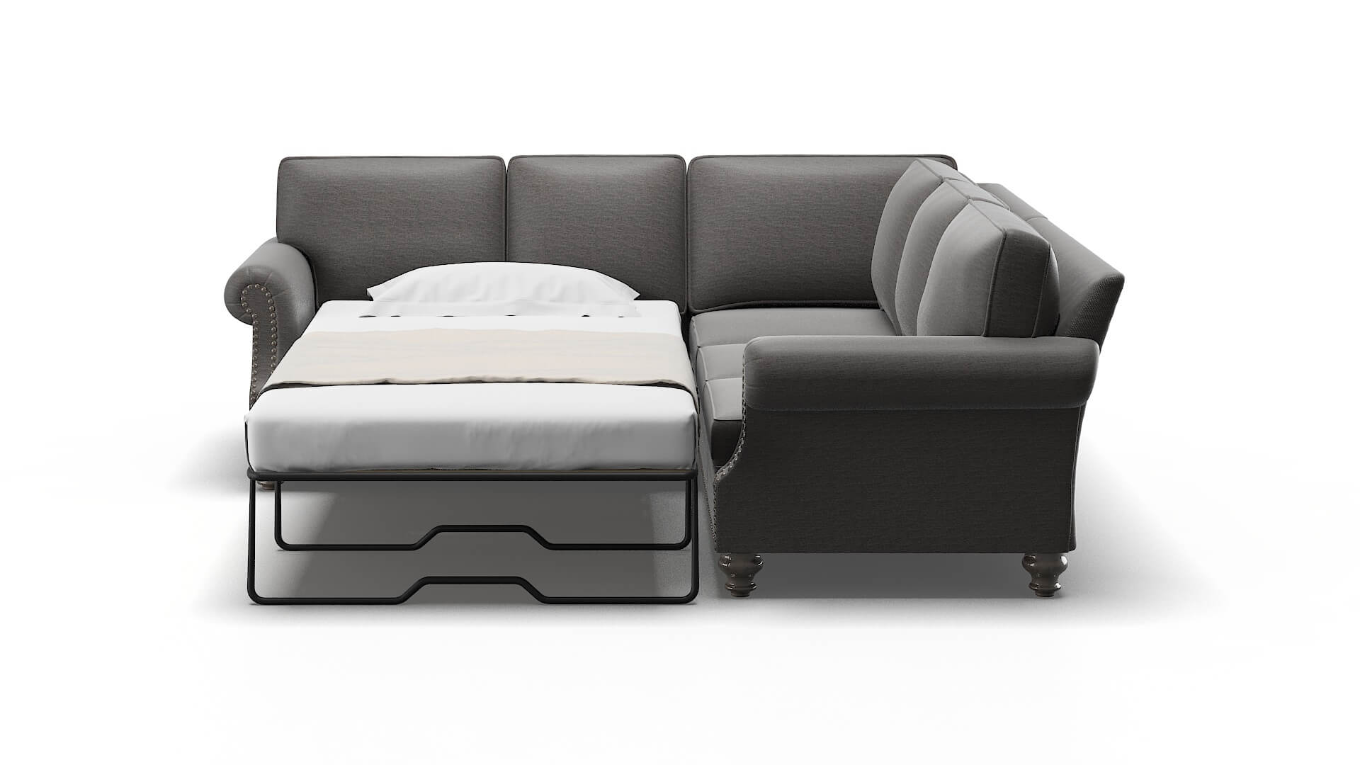 Rotterdam Insight Eclipse Sectional Sleeper Espresso legs 1