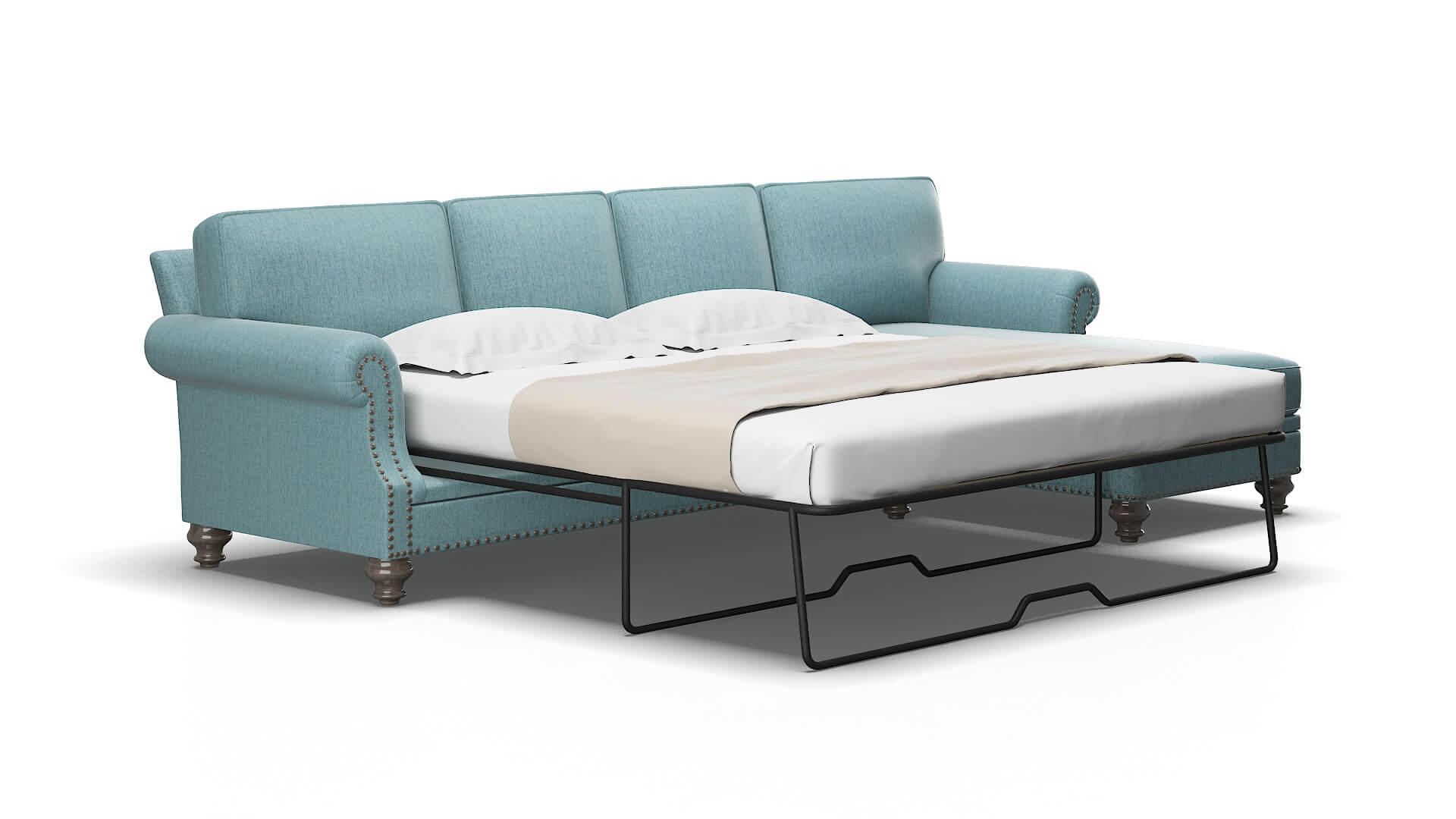 Rotterdam Insight peacock Panel sleeper Espresso Legs  2