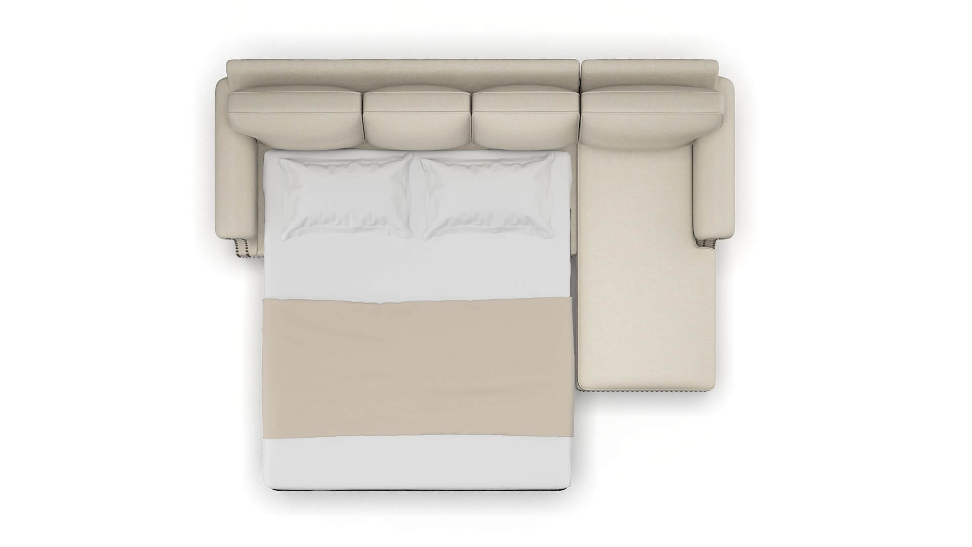 Rotterdam Keylargo Almond Panel Sleeper Espresso legs 3