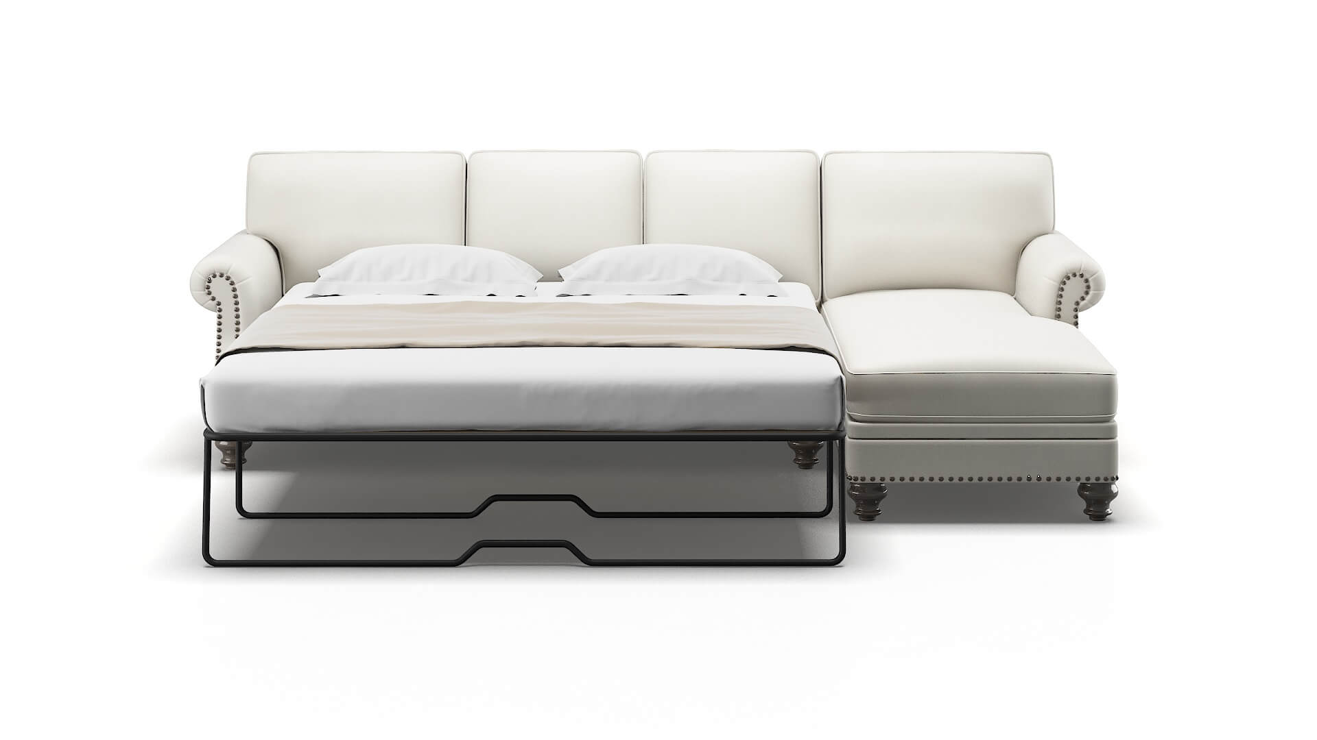 Rotterdam Keylargo Oatmeal Panel Sleeper Espresso legs 1