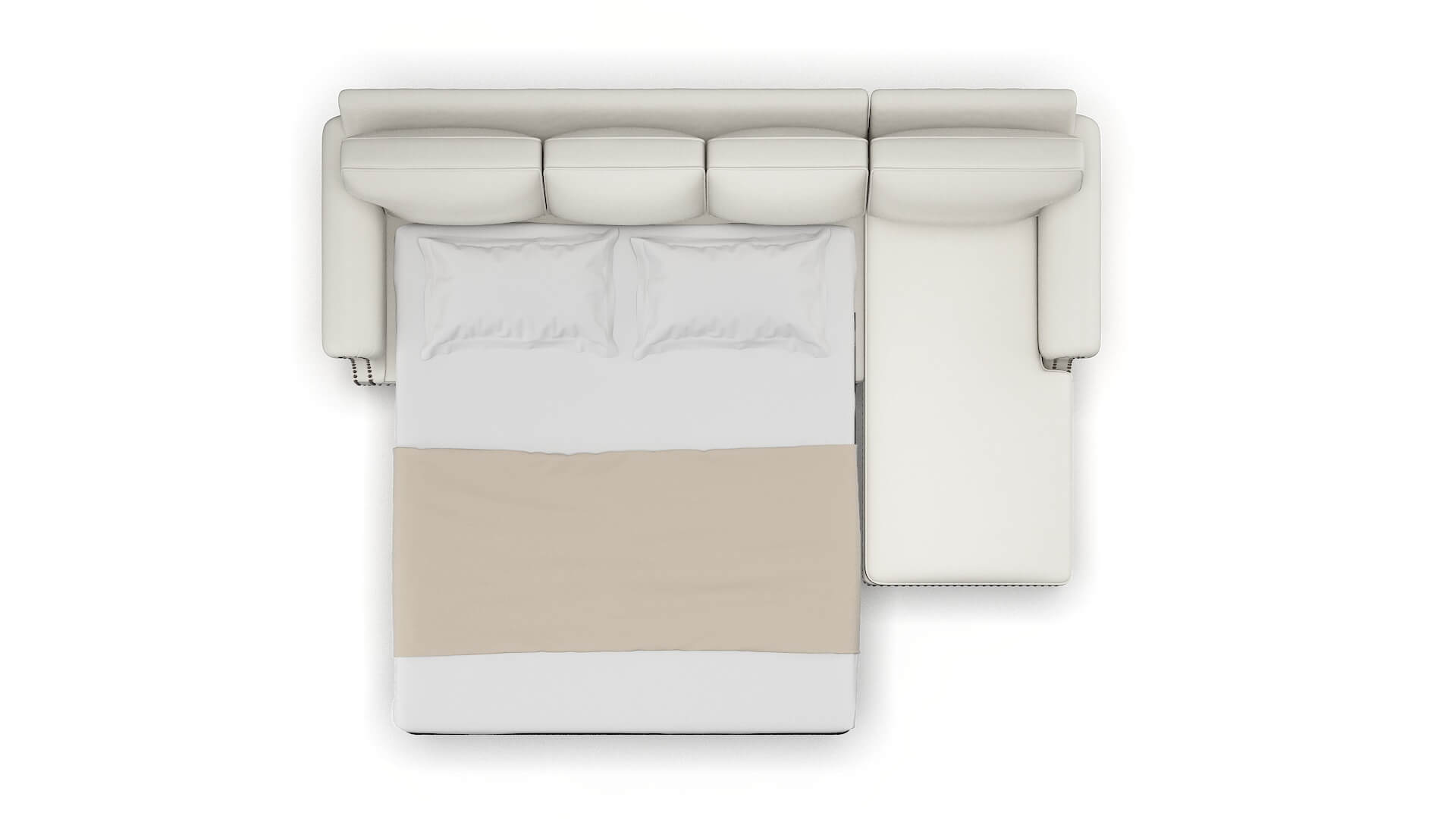 Rotterdam Keylargo Oatmeal Panel Sleeper Espresso legs 3