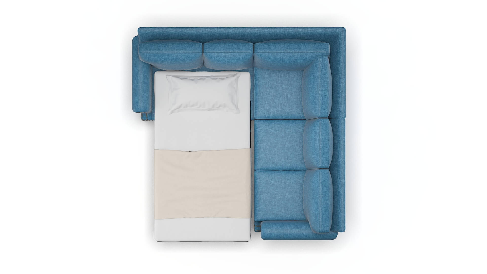 Rotterdam Keylargo Ocean Sectional Sleeper Espresso legs 3