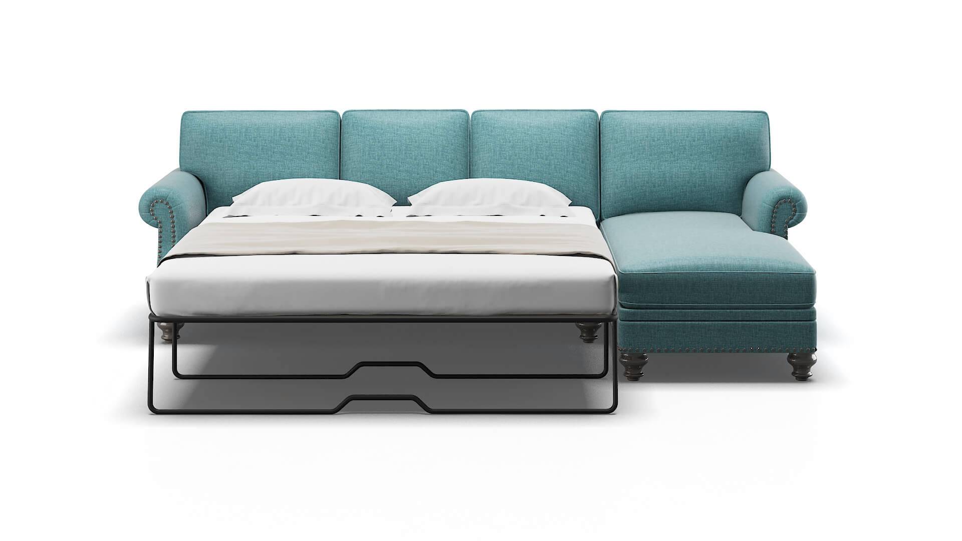 Rotterdam Keylargo Zenithteal Panel Sleeper Espresso legs 1