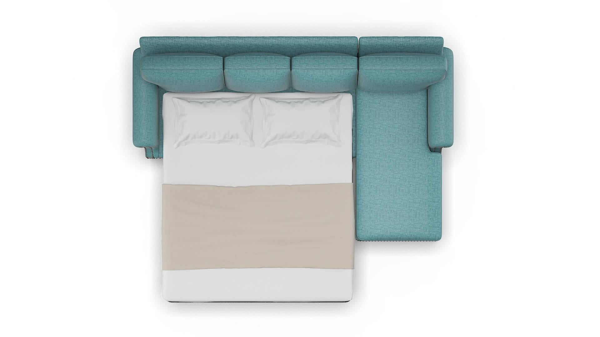 Rotterdam Keylargo Zenithteal Panel Sleeper Espresso legs 3