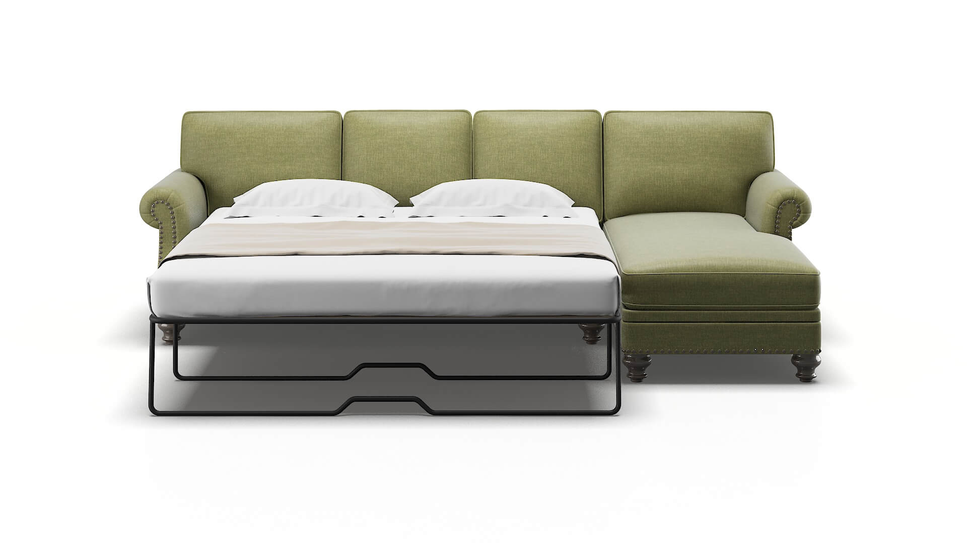 Rotterdam Leslie Lawn Panel Sleeper Espresso legs 1