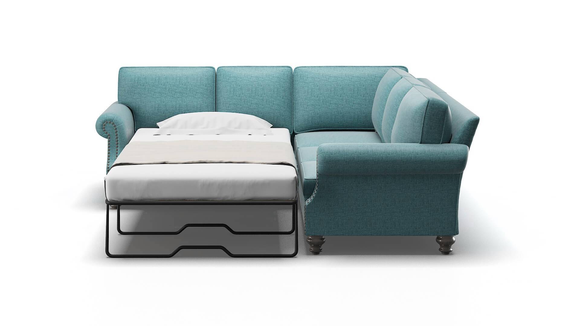 Rotterdam Leslie Peacock Sectional Sleeper Espresso legs 1