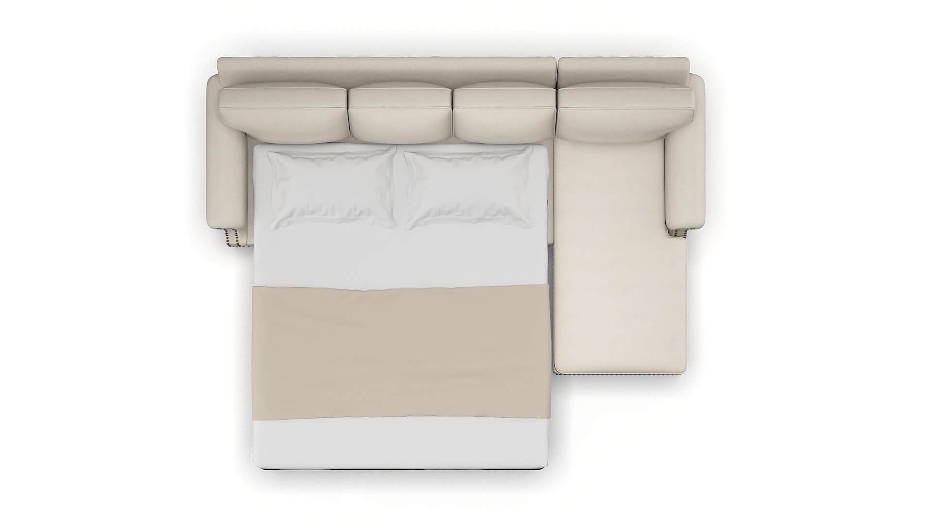 Rotterdam Malibu Linen Panel Sleeper Espresso legs 3