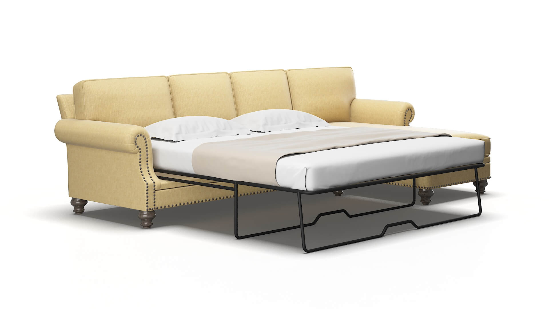 Rotterdam Malibu maize Panel sleeper Espresso Legs  2