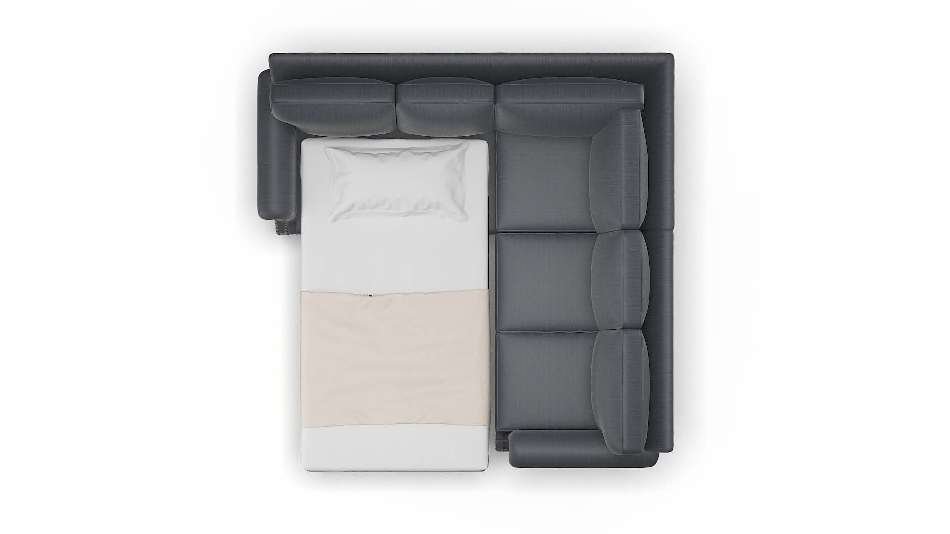 Rotterdam Malibu Sea Sectional Sleeper Espresso legs 3