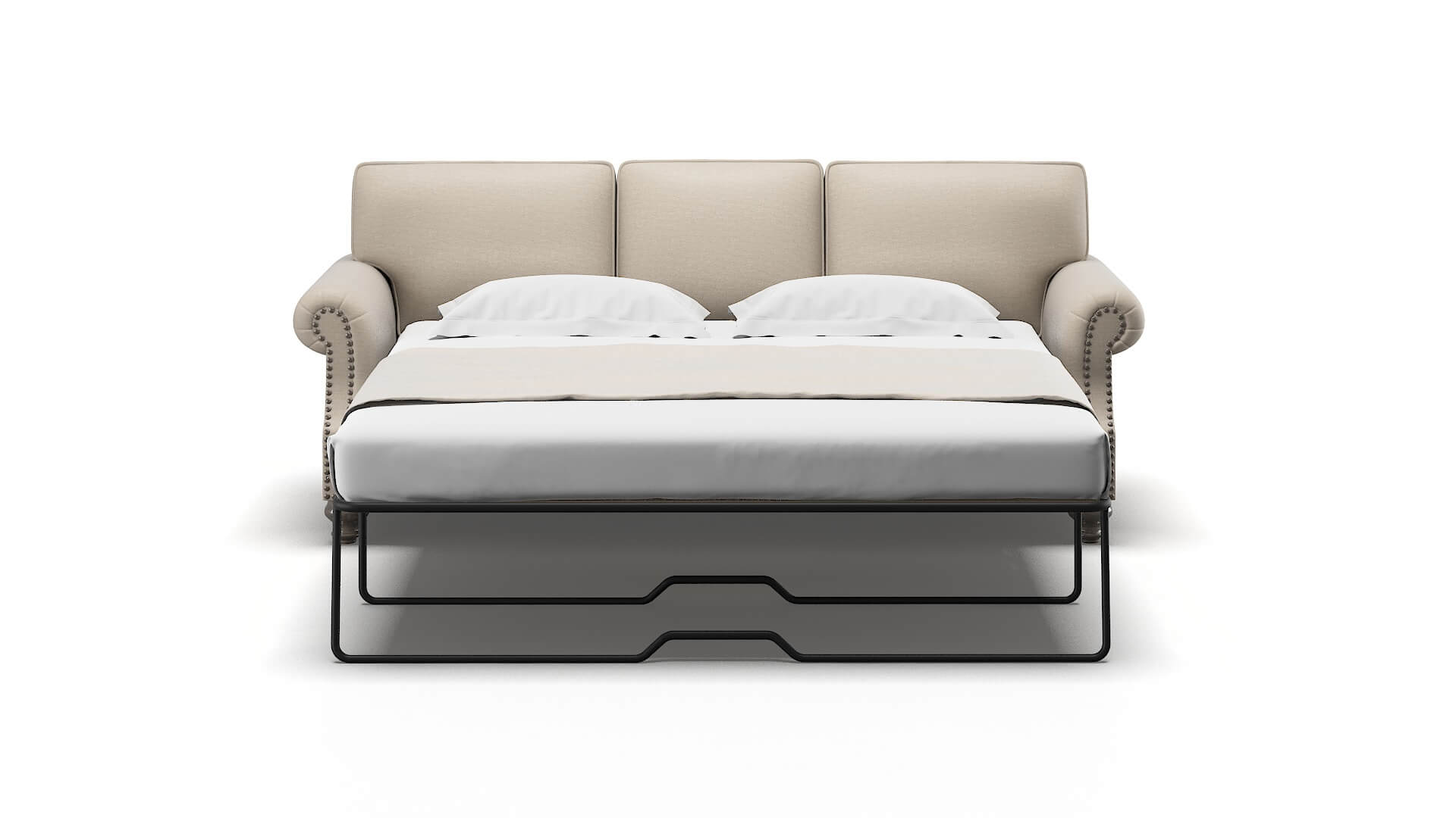 Rotterdam Naples Almond Sofa Sleeper Espresso legs 1