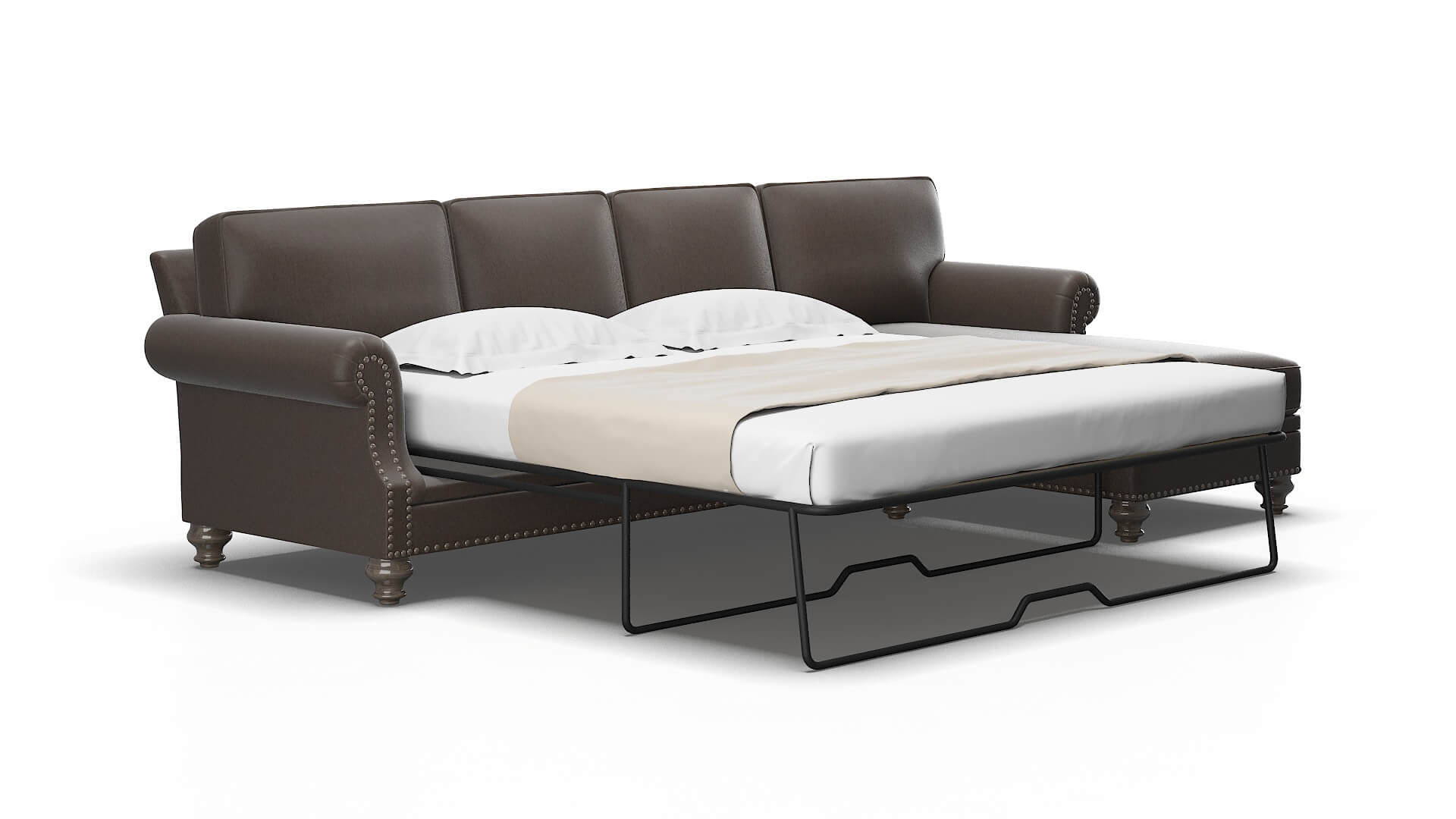 Rotterdam Naples Graphite Panel Sleeper Espresso legs 2