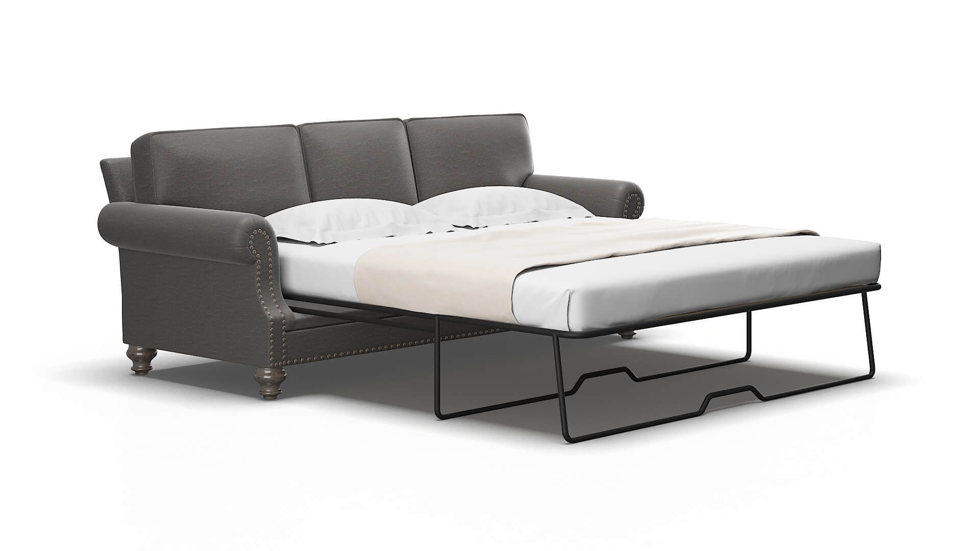Rotterdam Oscar Grey Sofa Sleeper Espresso legs 2