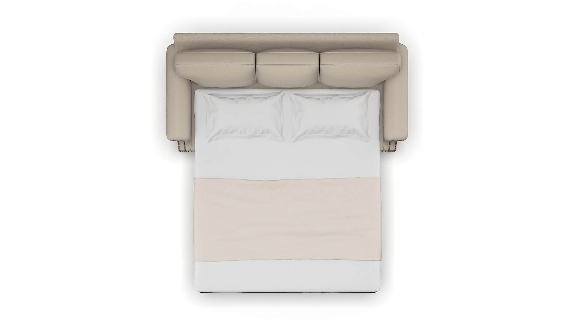 Rotterdam Oscar Linen Sofa Sleeper Espresso legs 3