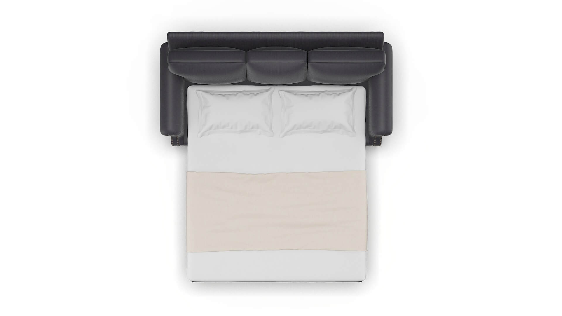 Rotterdam Parker Charcoal Sofa Sleeper Espresso legs 3